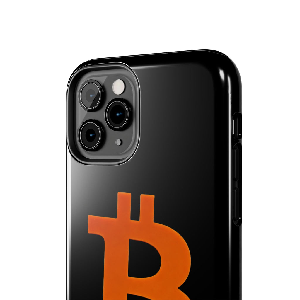Bitcoin Orange Logo Black Phone Case