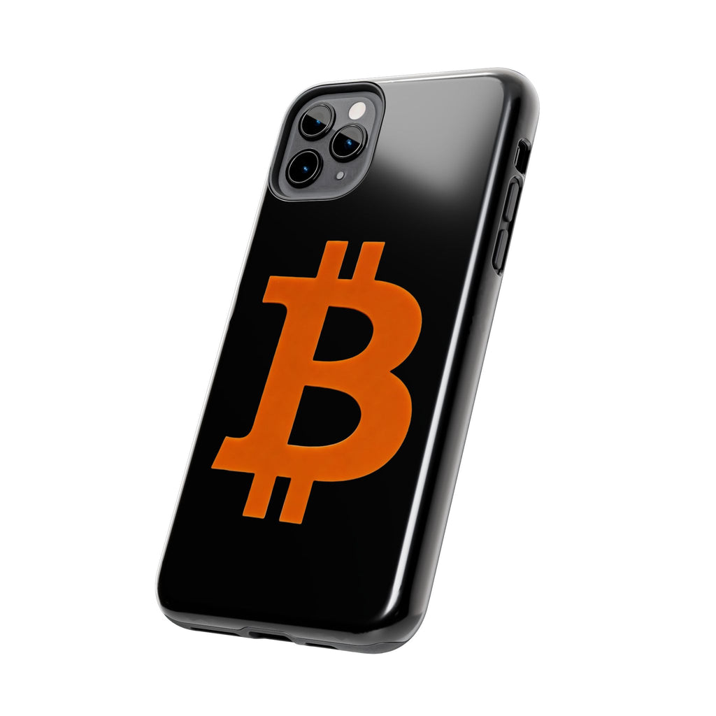 Bitcoin Orange Logo Black Phone Case