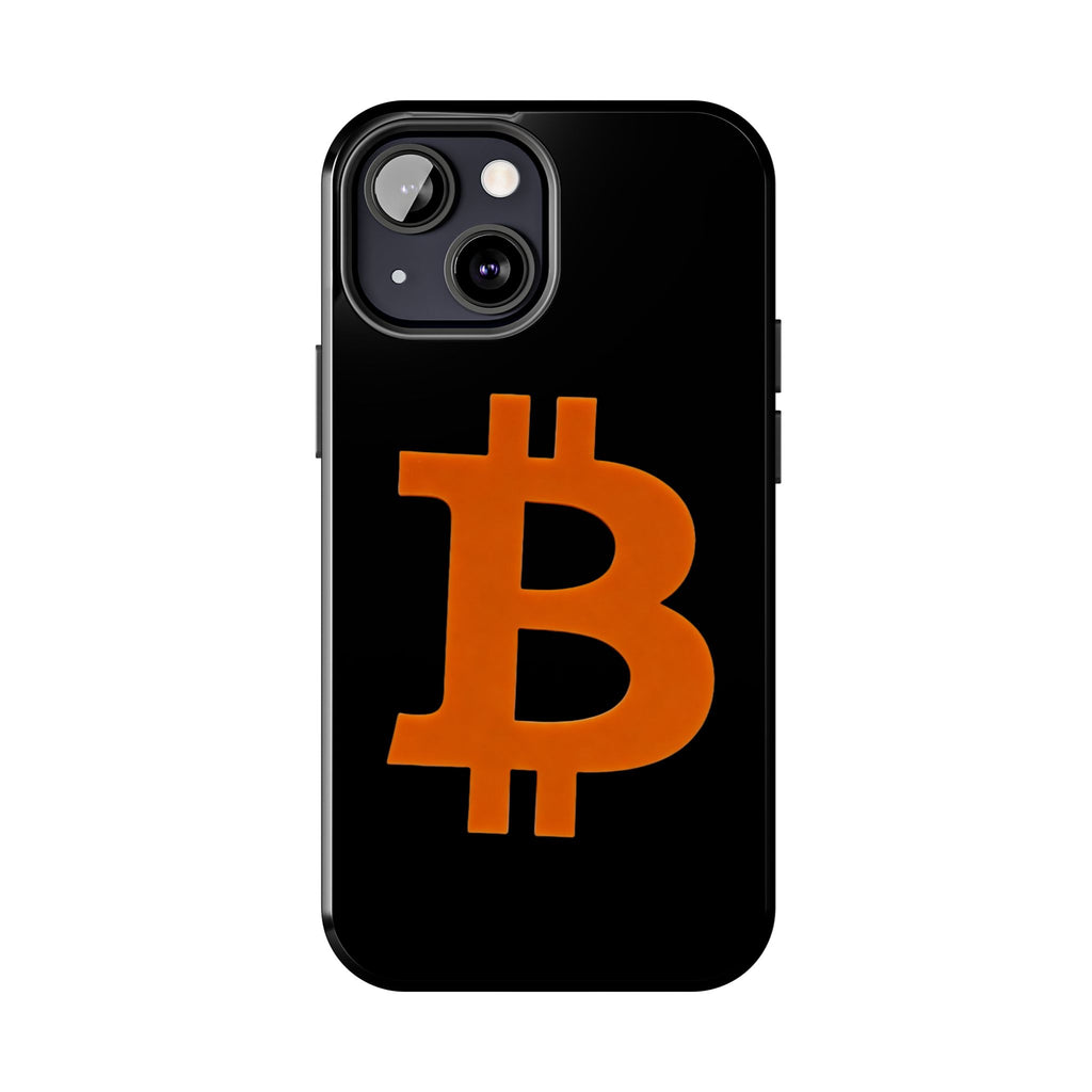 Bitcoin Orange Logo Black Phone Case