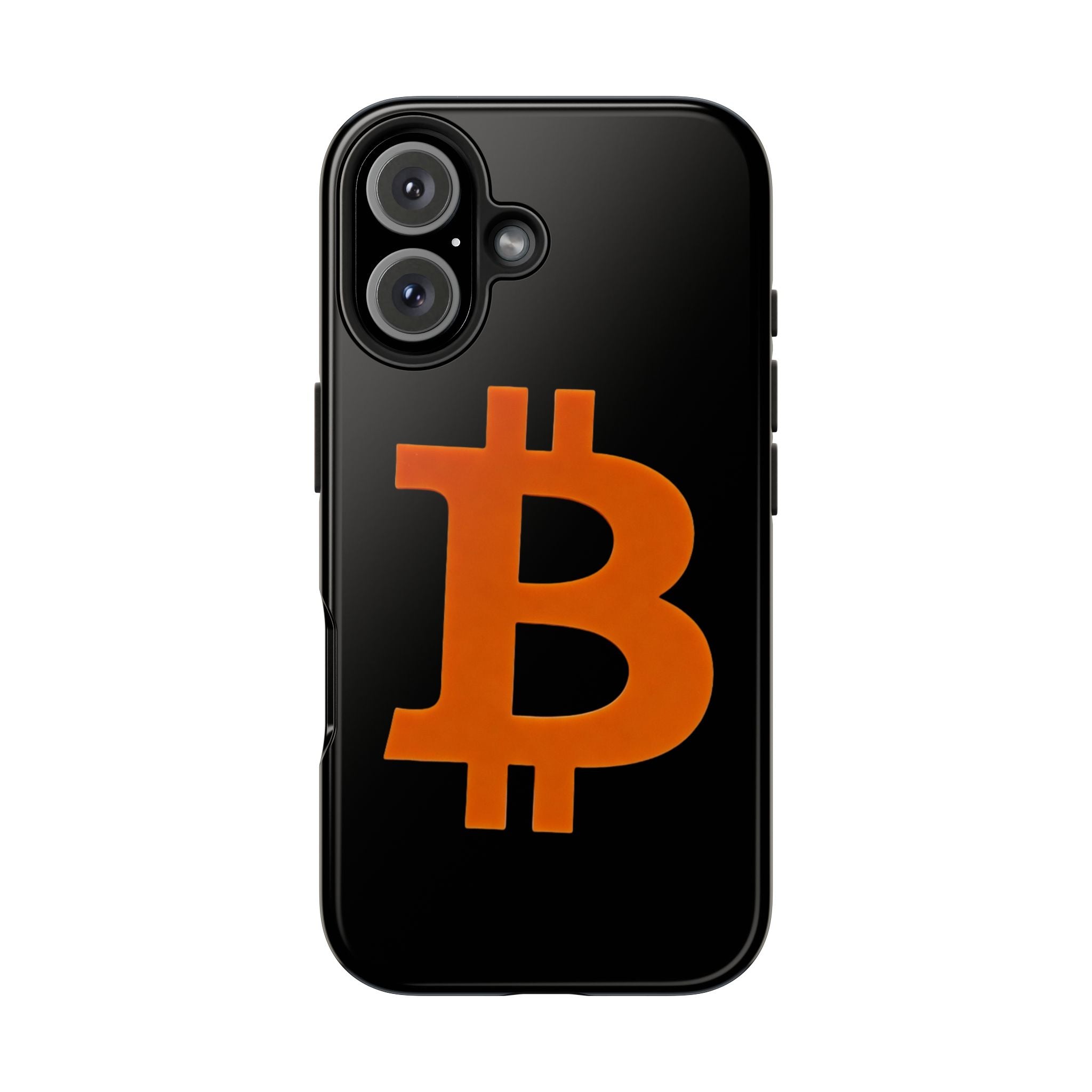 Bitcoin Orange Logo Black Phone Case