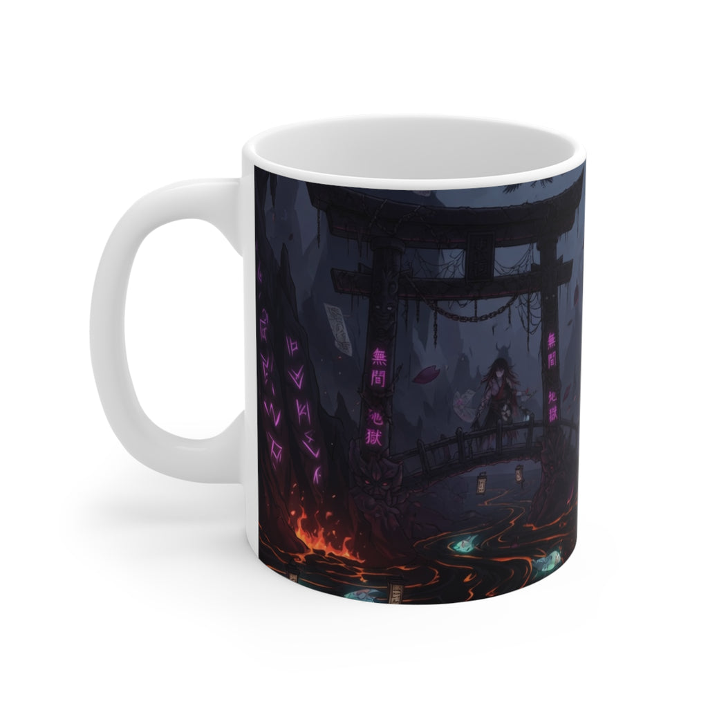 Undead Samurai Girl Mug — Underworld Gothic 11oz