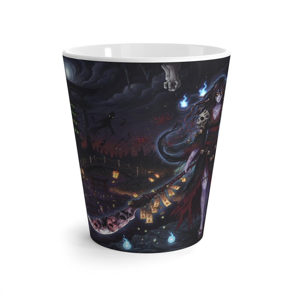 Undead Girl Warrior Latte Mug — Anime Underworld Design