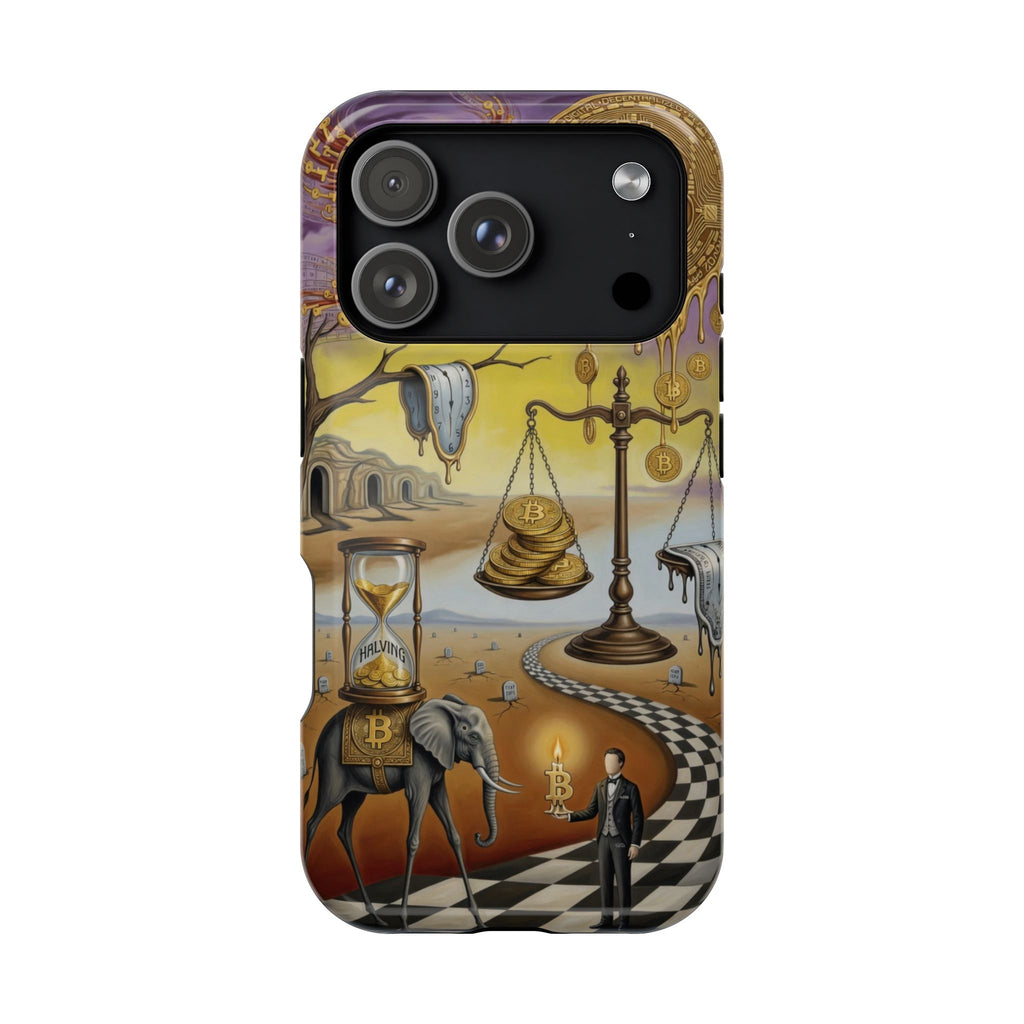 Surreal Bitcoin Landscape Phone Case — Magnetic Impact-Resistant
