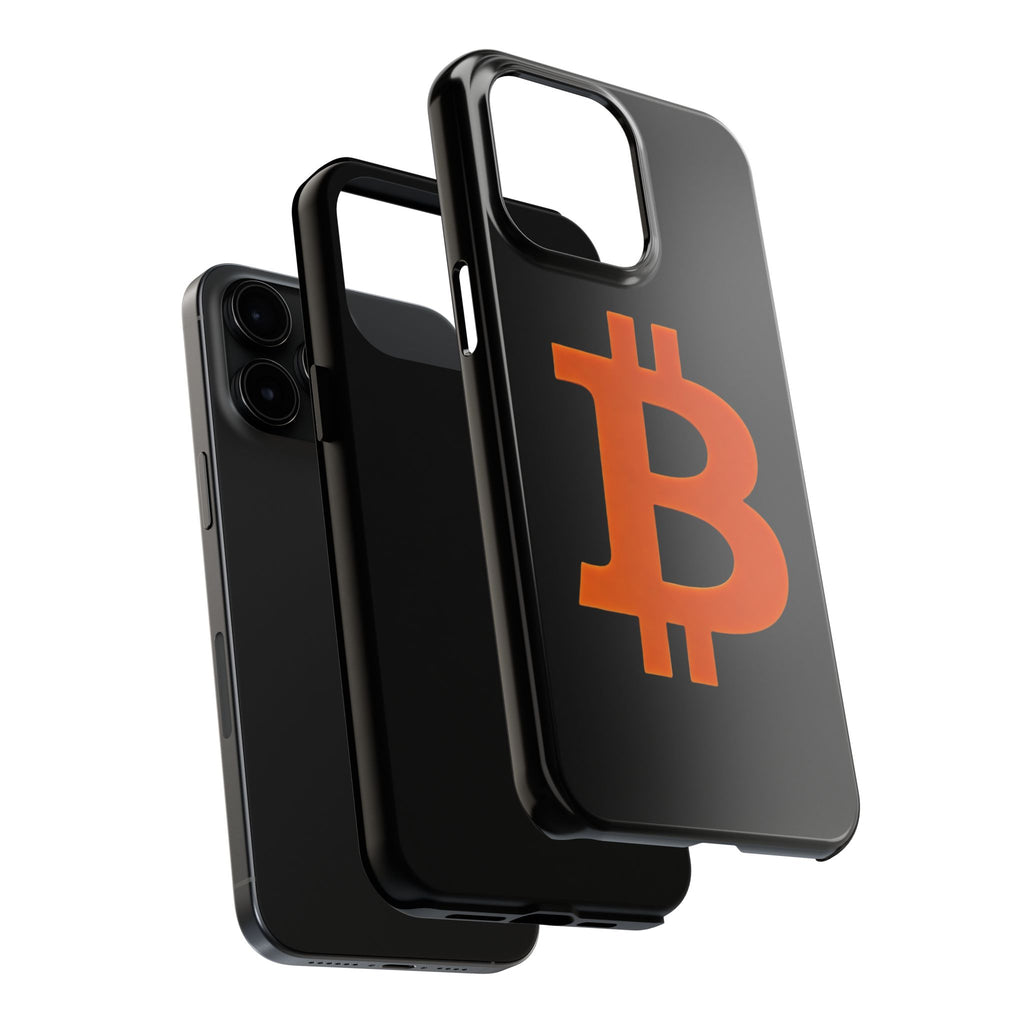 Bitcoin Orange Logo Black Phone Case