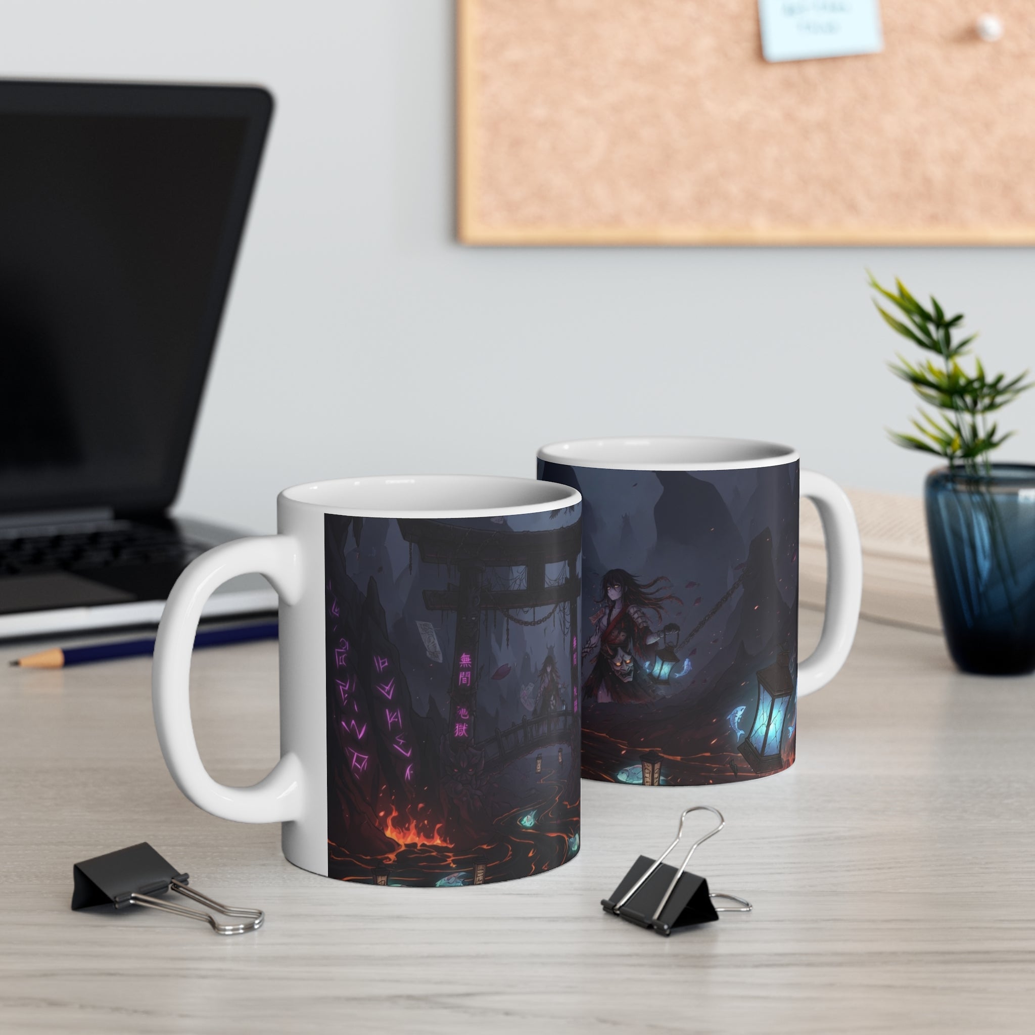 Undead Samurai Girl Mug — Underworld Gothic 11oz