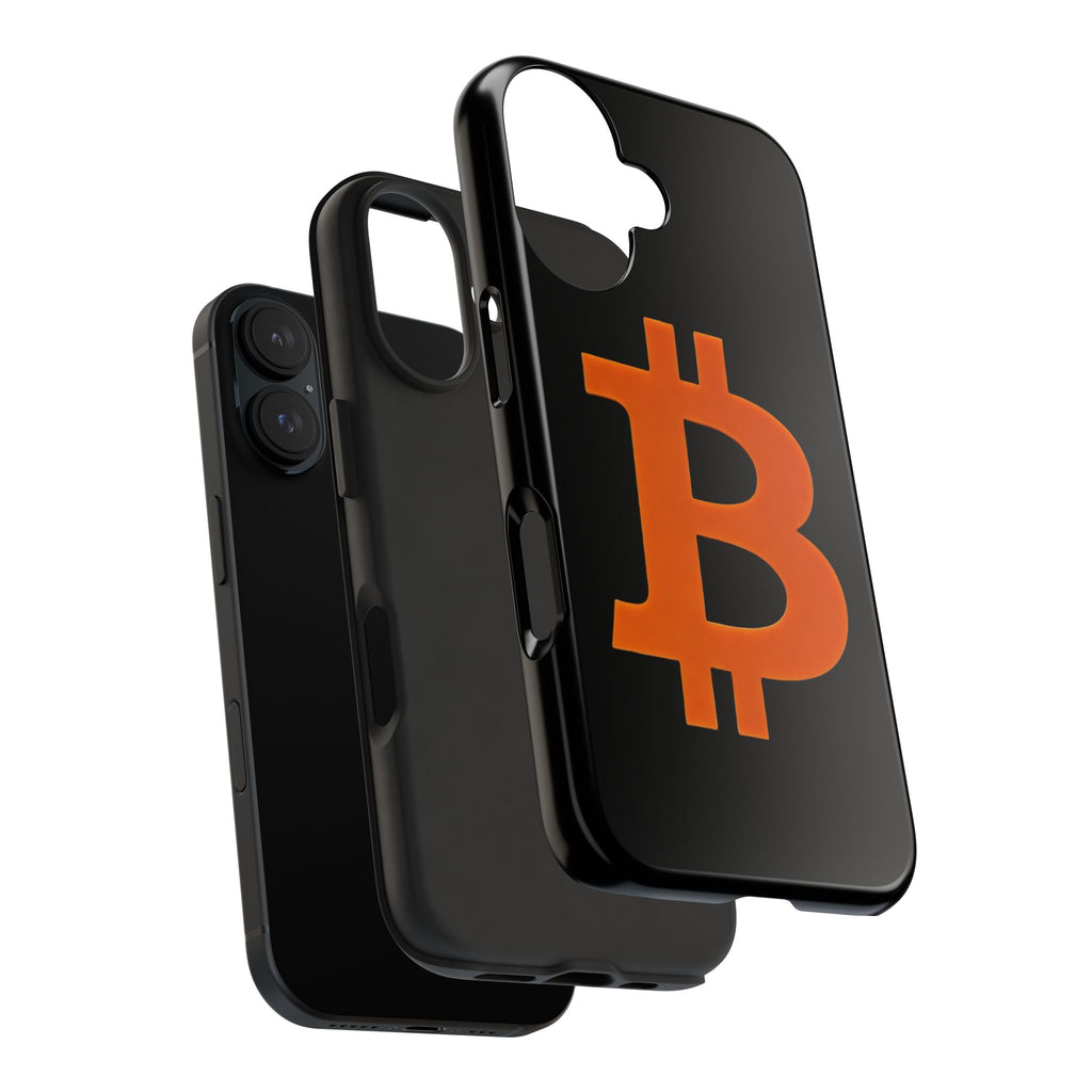 Bitcoin Orange Logo Black Phone Case