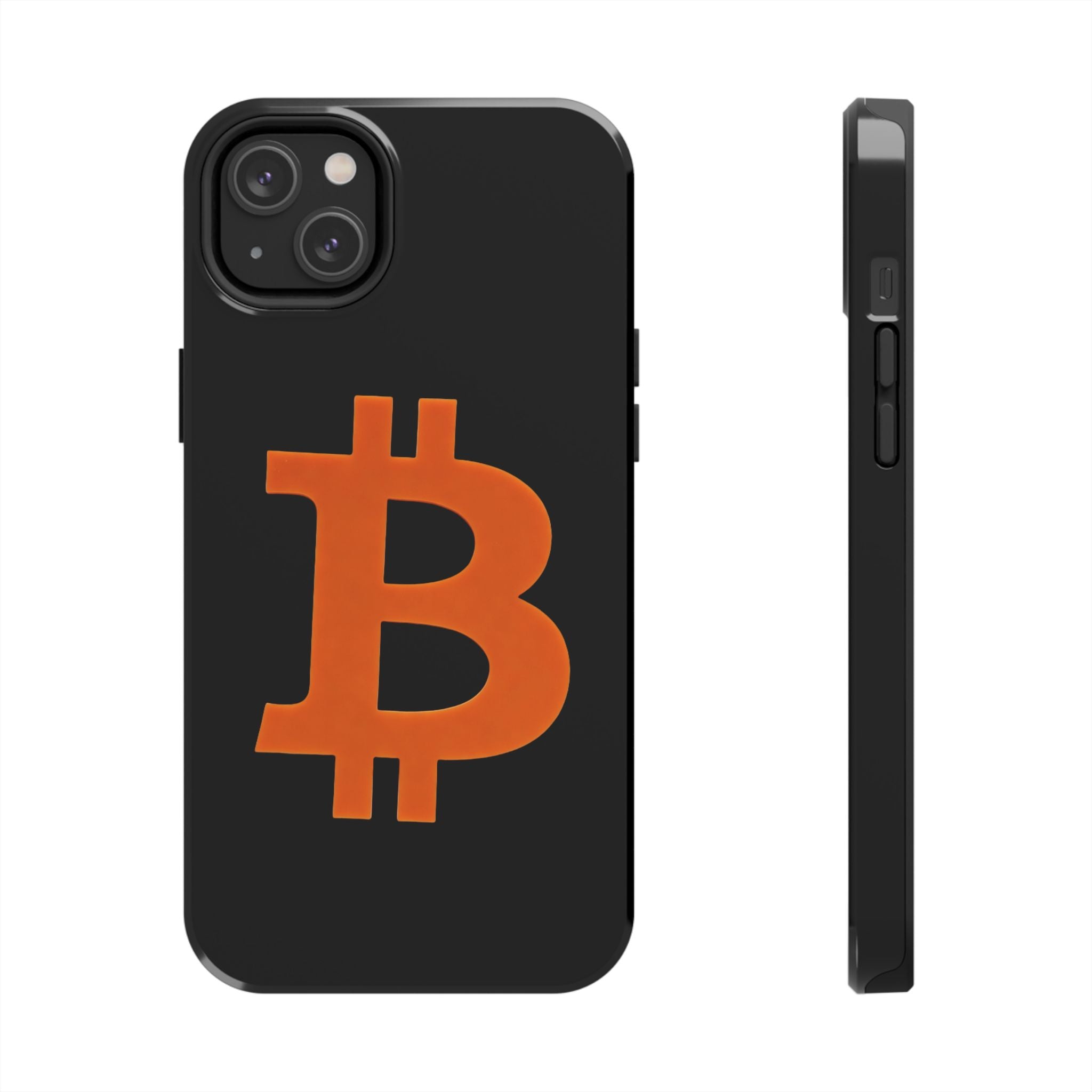 Bitcoin Orange Logo Black Phone Case