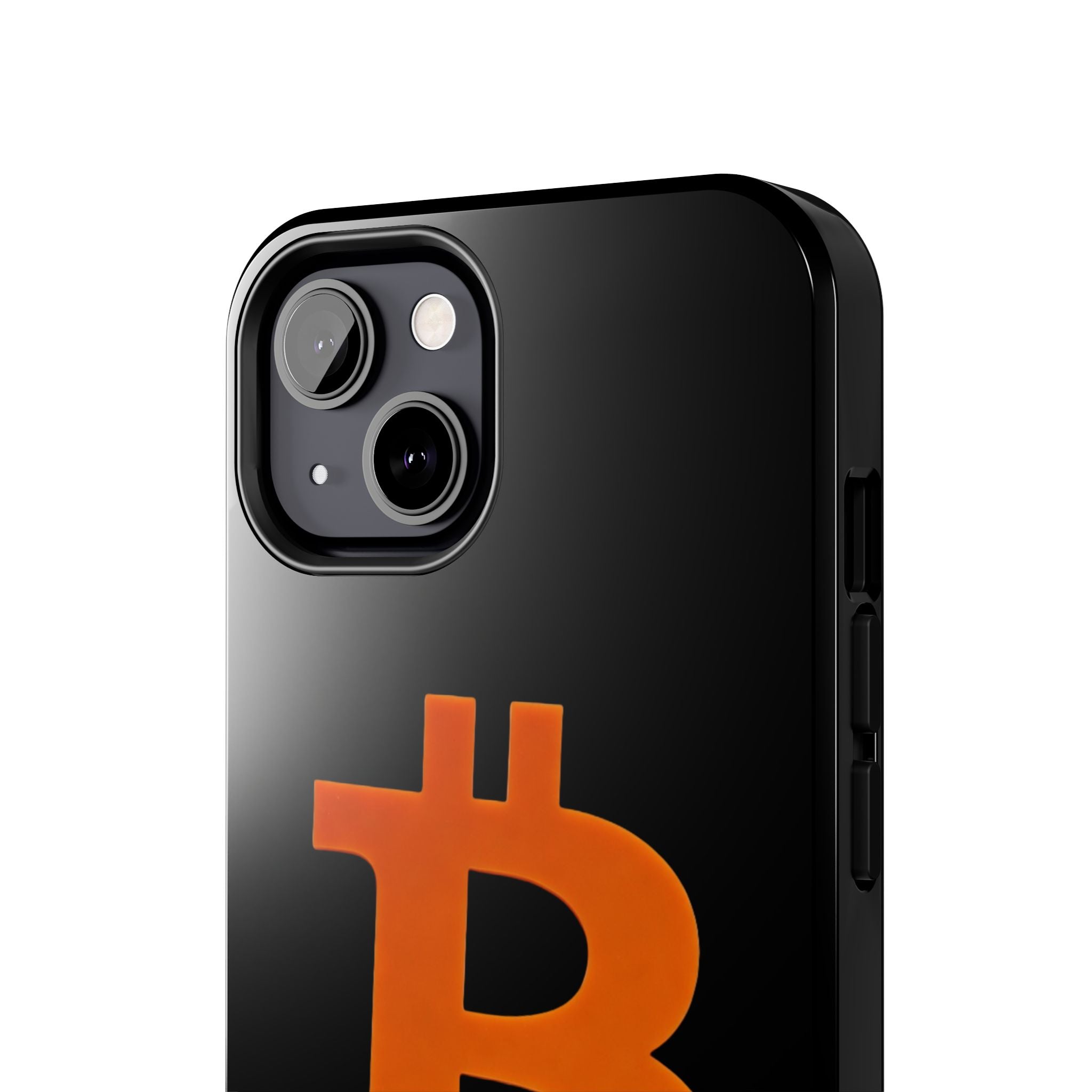 Bitcoin Orange Logo Black Phone Case