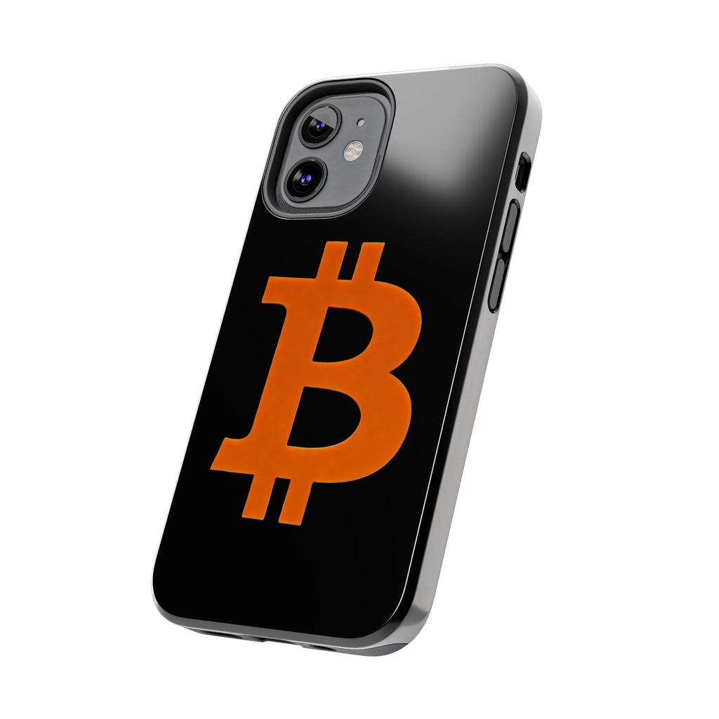 Bitcoin Orange Logo Black Phone Case