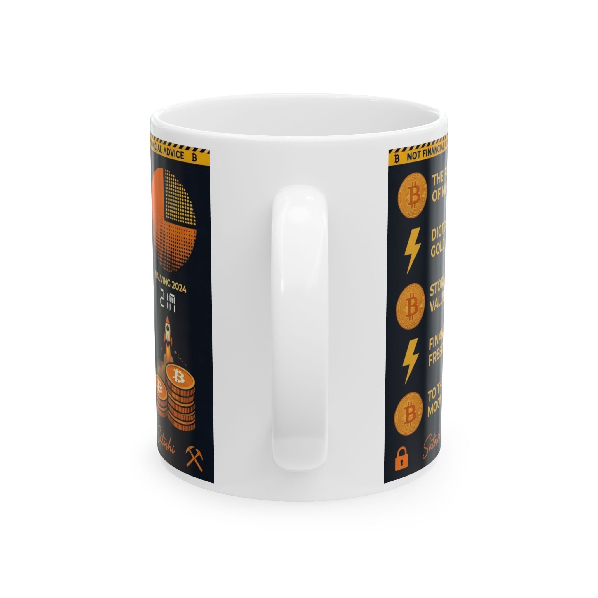 HODL To The Moon Bitcoin Mug | Cryptocurrency Ceramic Coffee Cup