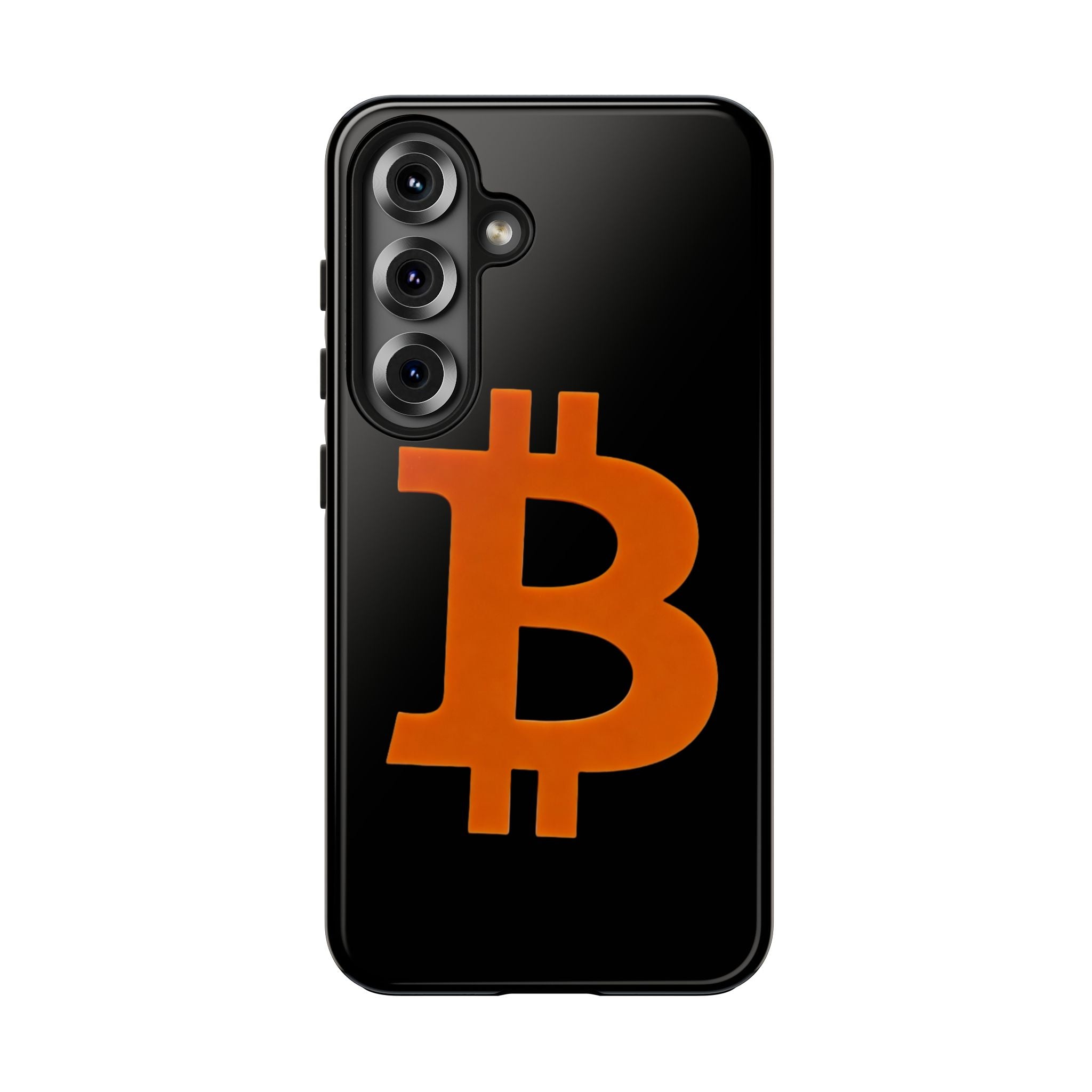 Bitcoin Orange Logo Black Phone Case