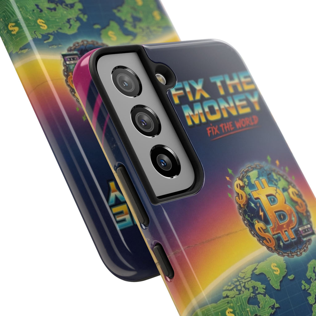 Retro Bitcoin Phone Case — "Fix the Money, Fix the World"