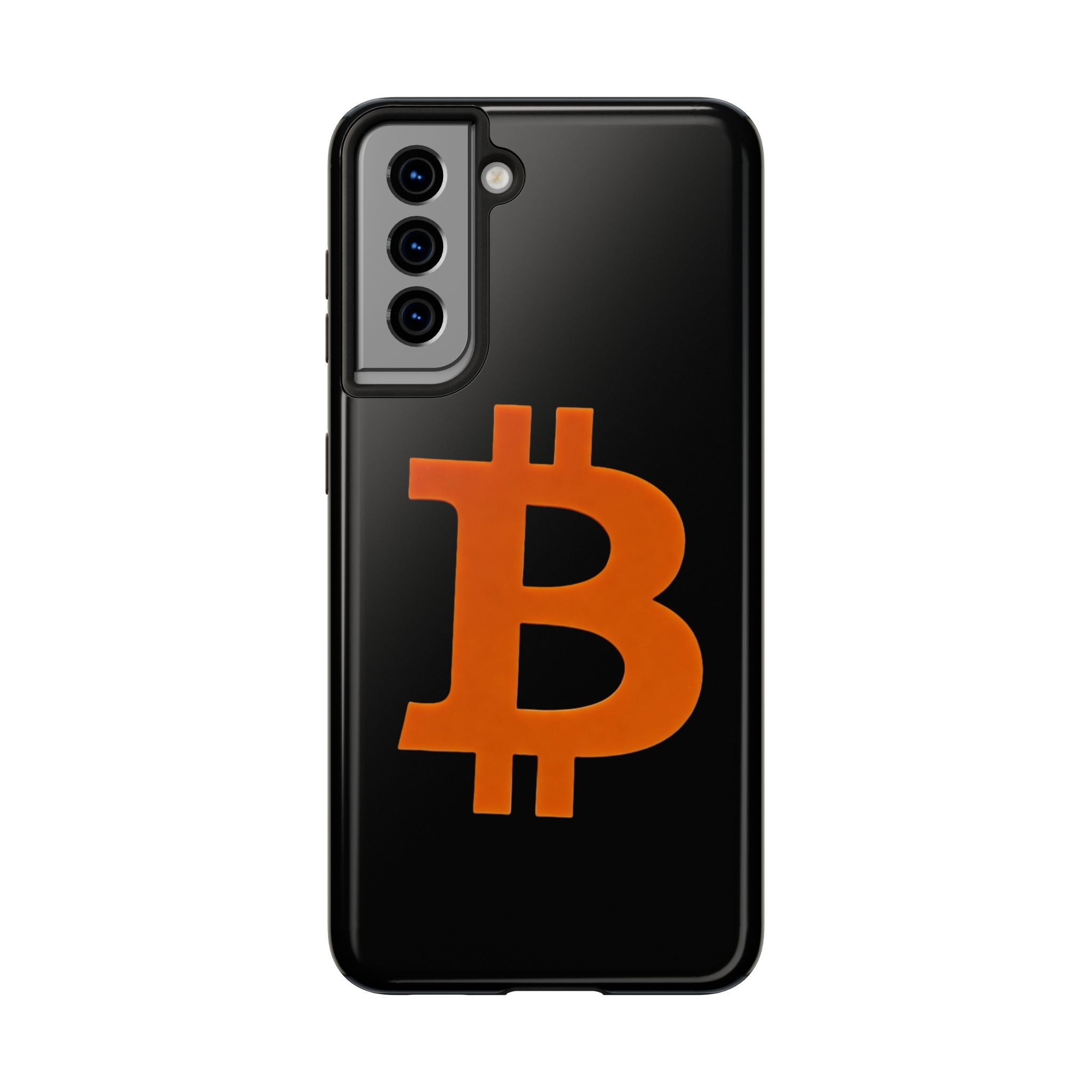 Bitcoin Orange Logo Black Phone Case