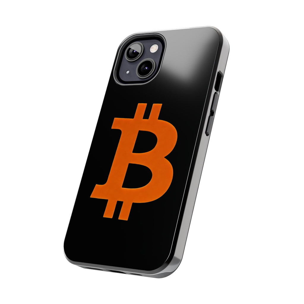Bitcoin Orange Logo Black Phone Case