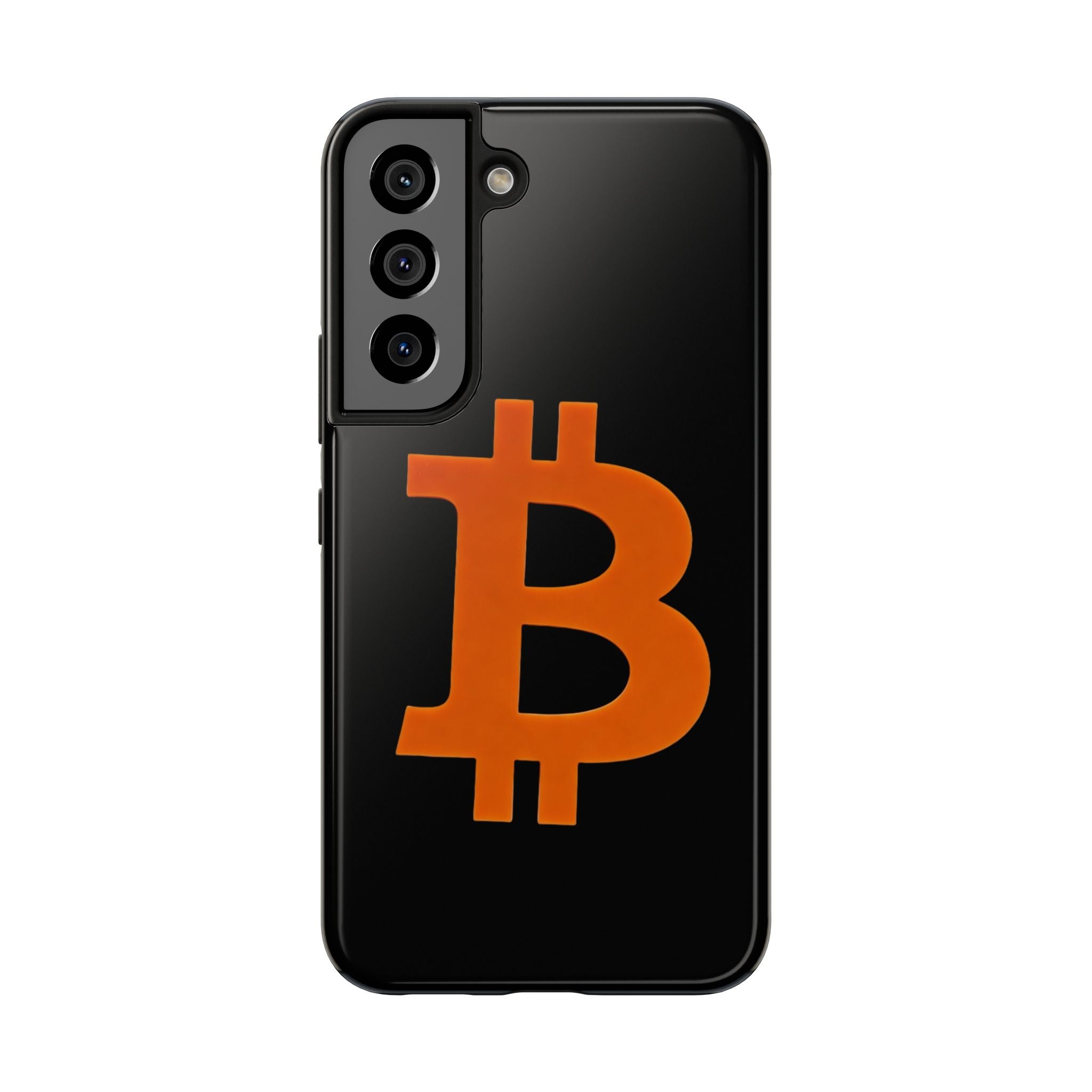 Bitcoin Orange Logo Black Phone Case