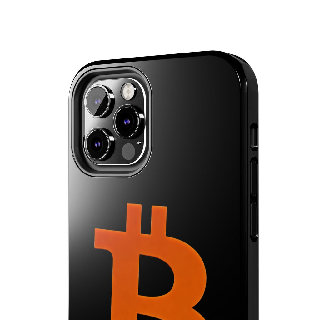 Bitcoin Orange Logo Black Phone Case
