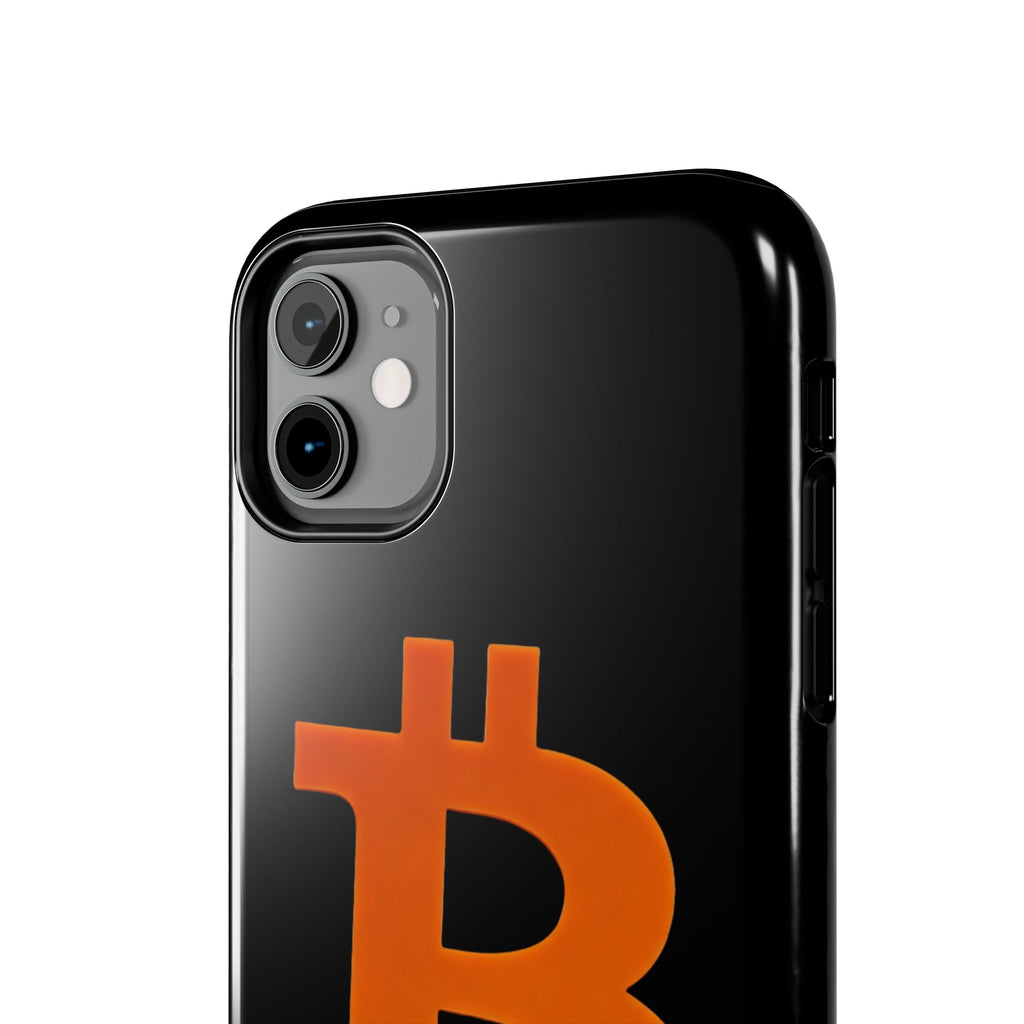 Bitcoin Orange Logo Black Phone Case