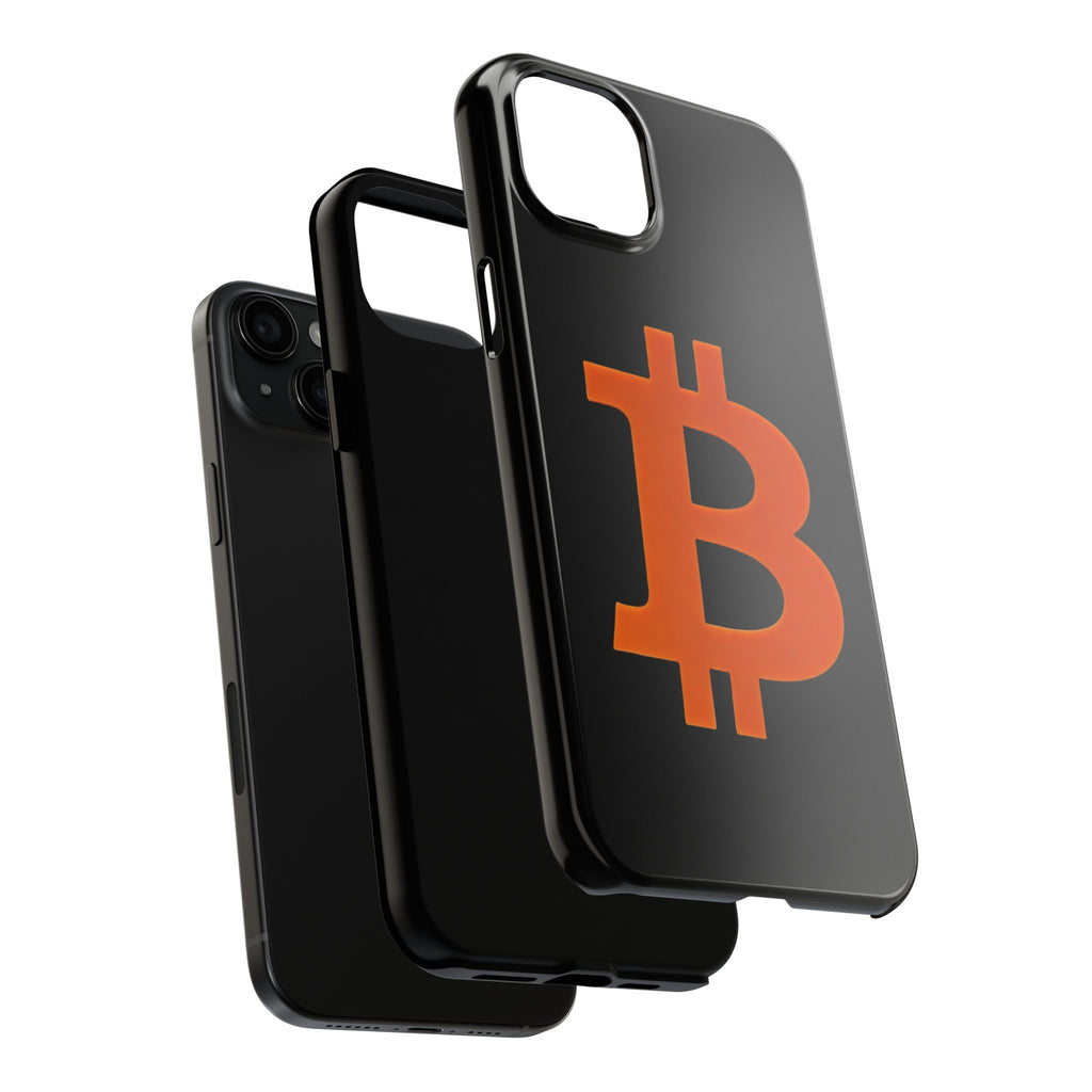 Bitcoin Orange Logo Black Phone Case