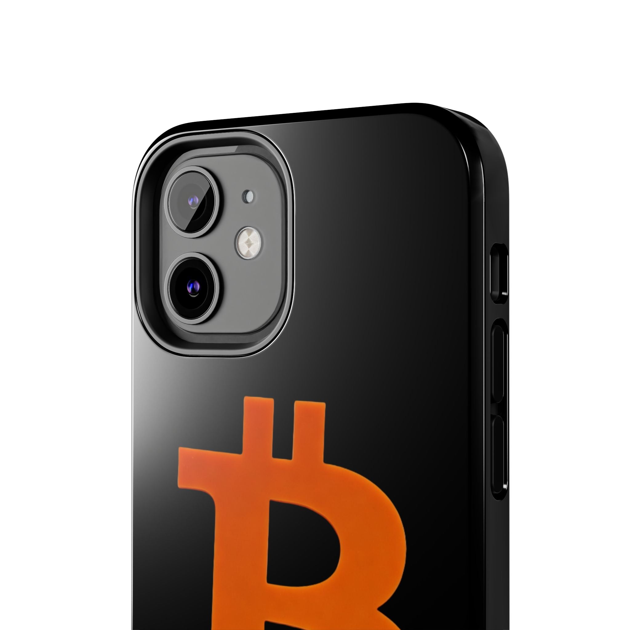 Bitcoin Orange Logo Black Phone Case