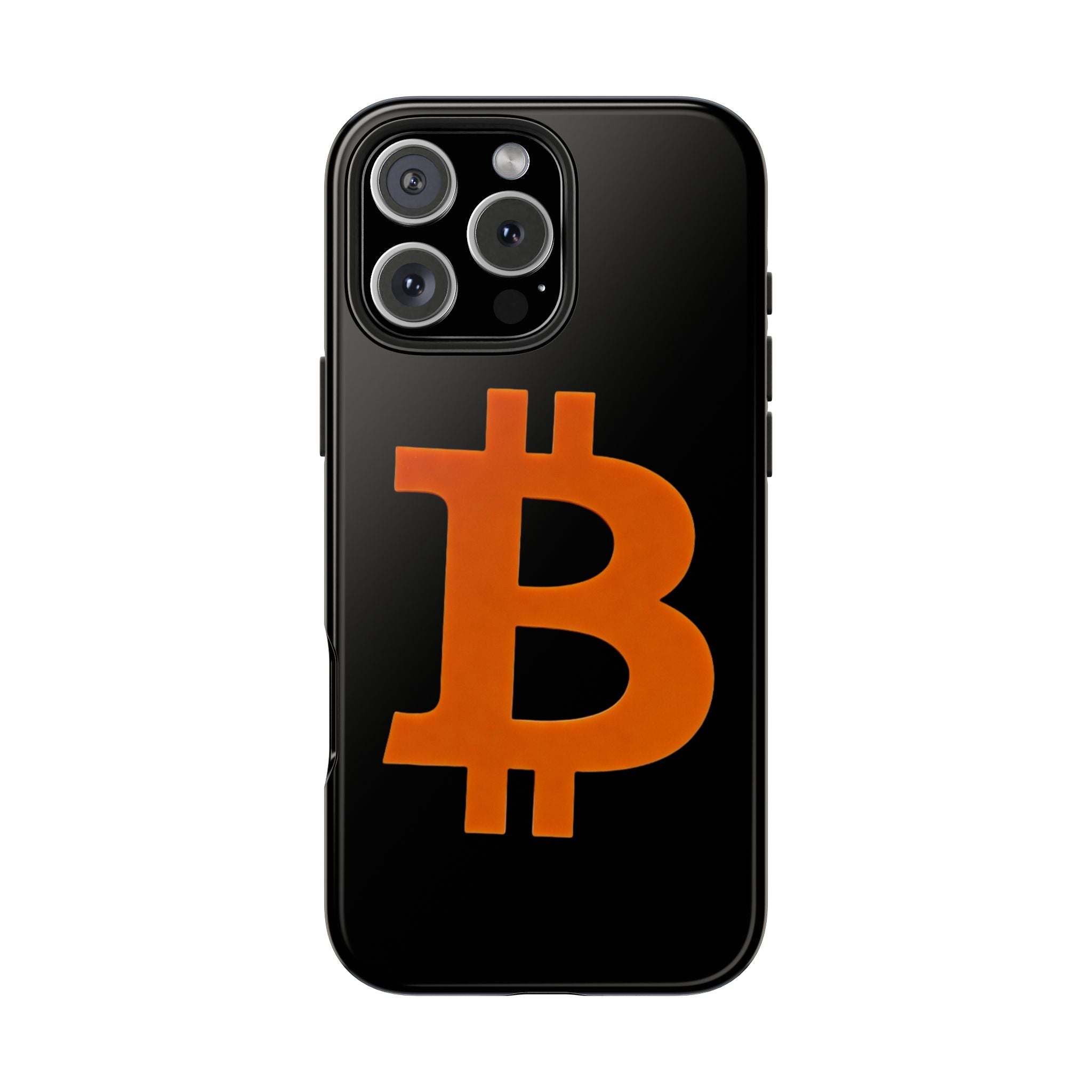 Bitcoin Orange Logo Black Phone Case
