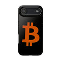 Bitcoin Orange Logo Black Phone Case