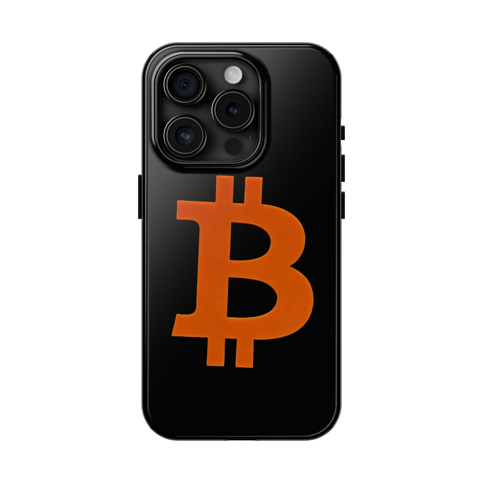 Bitcoin Orange Logo Black Phone Case
