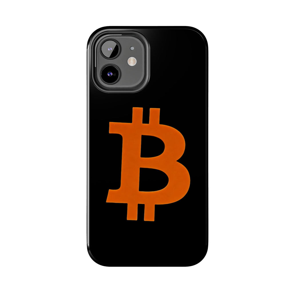Bitcoin Orange Logo Black Phone Case