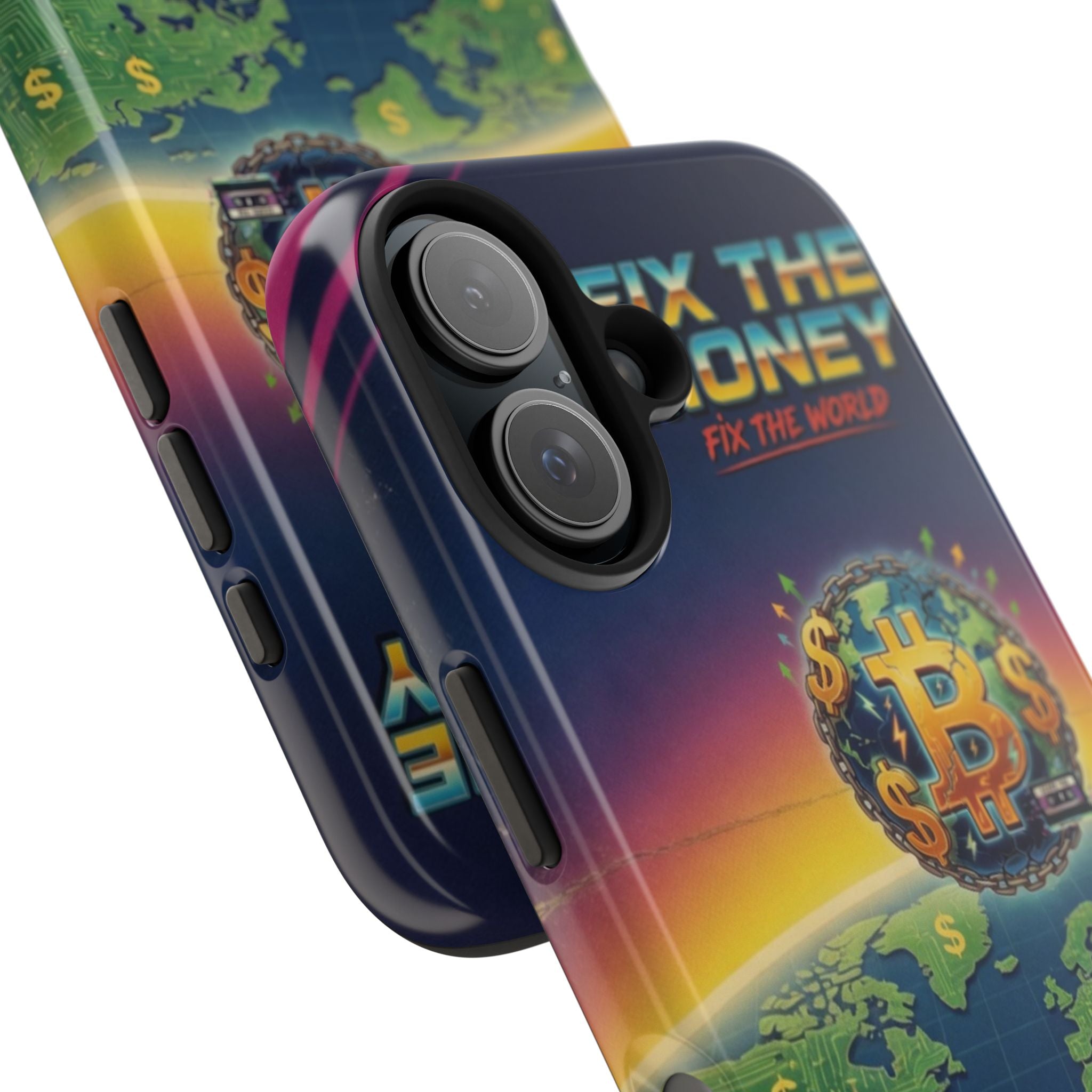 Retro Bitcoin Phone Case — "Fix the Money, Fix the World"