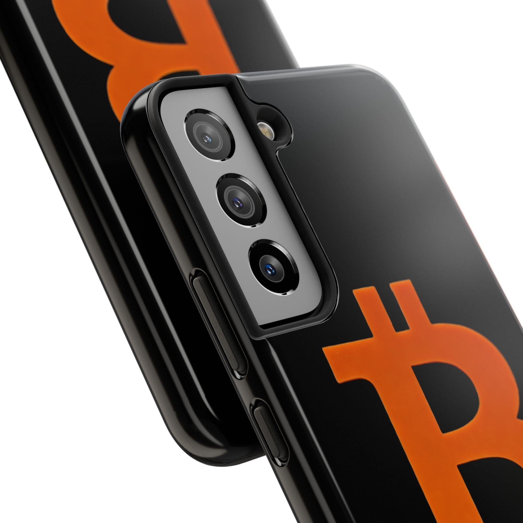 Bitcoin Orange Logo Black Phone Case