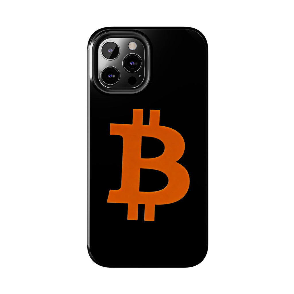Bitcoin Orange Logo Black Phone Case