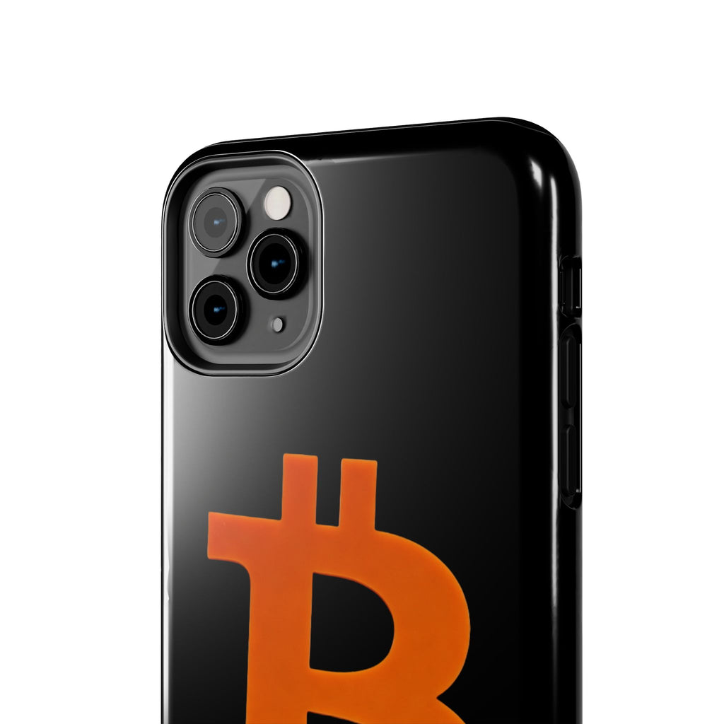 Bitcoin Orange Logo Black Phone Case