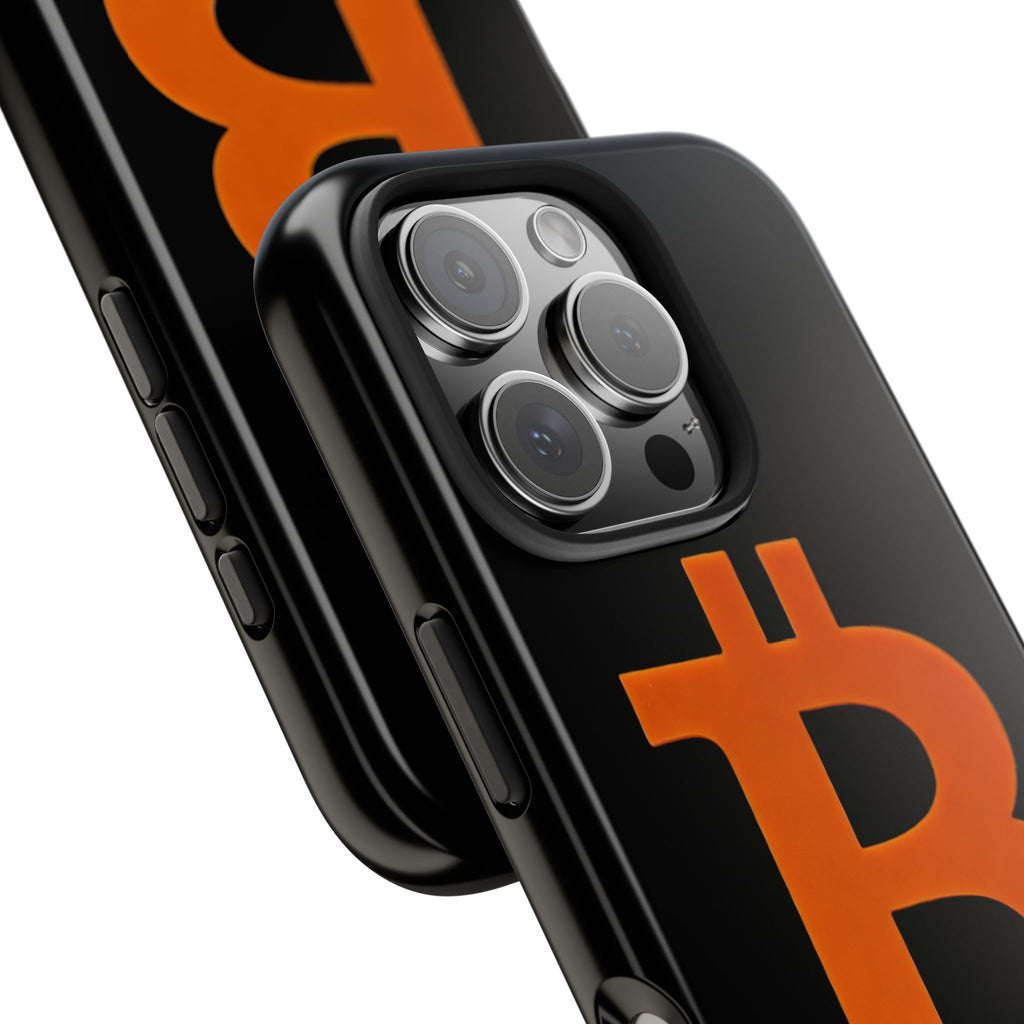 Bitcoin Orange Logo Black Phone Case