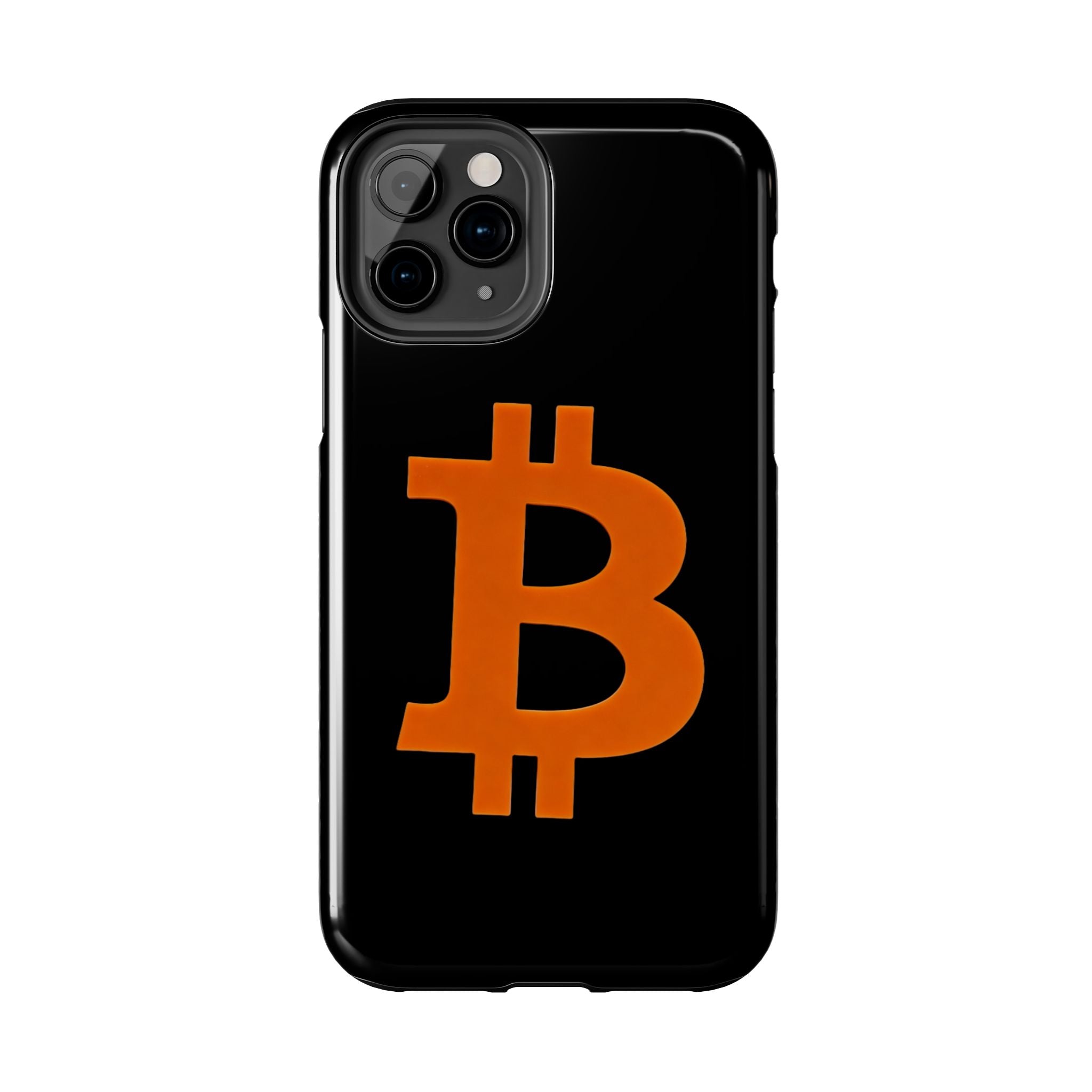 Bitcoin Orange Logo Black Phone Case