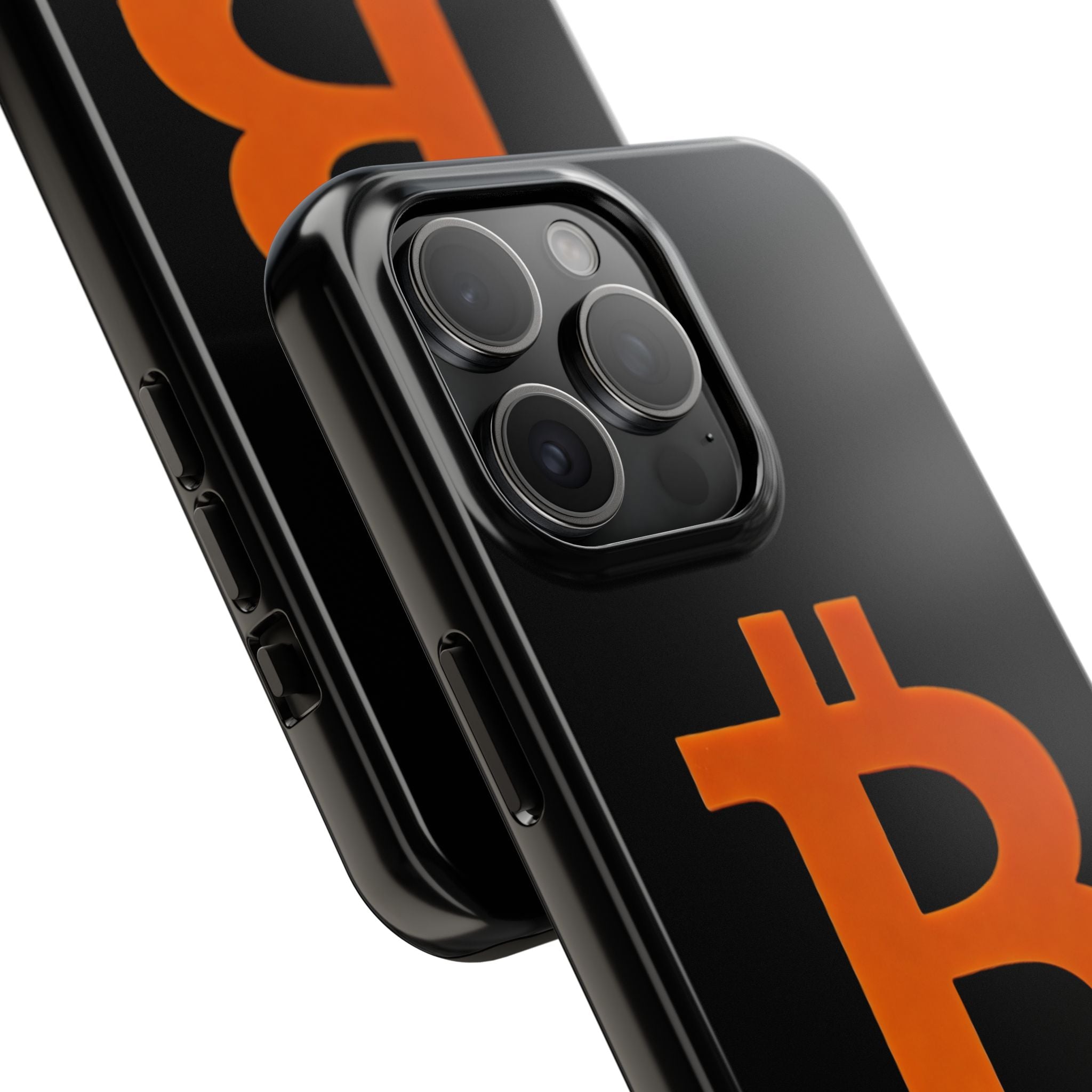 Bitcoin Orange Logo Black Phone Case