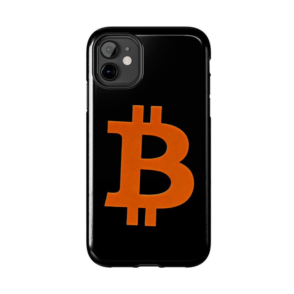 Bitcoin Orange Logo Black Phone Case