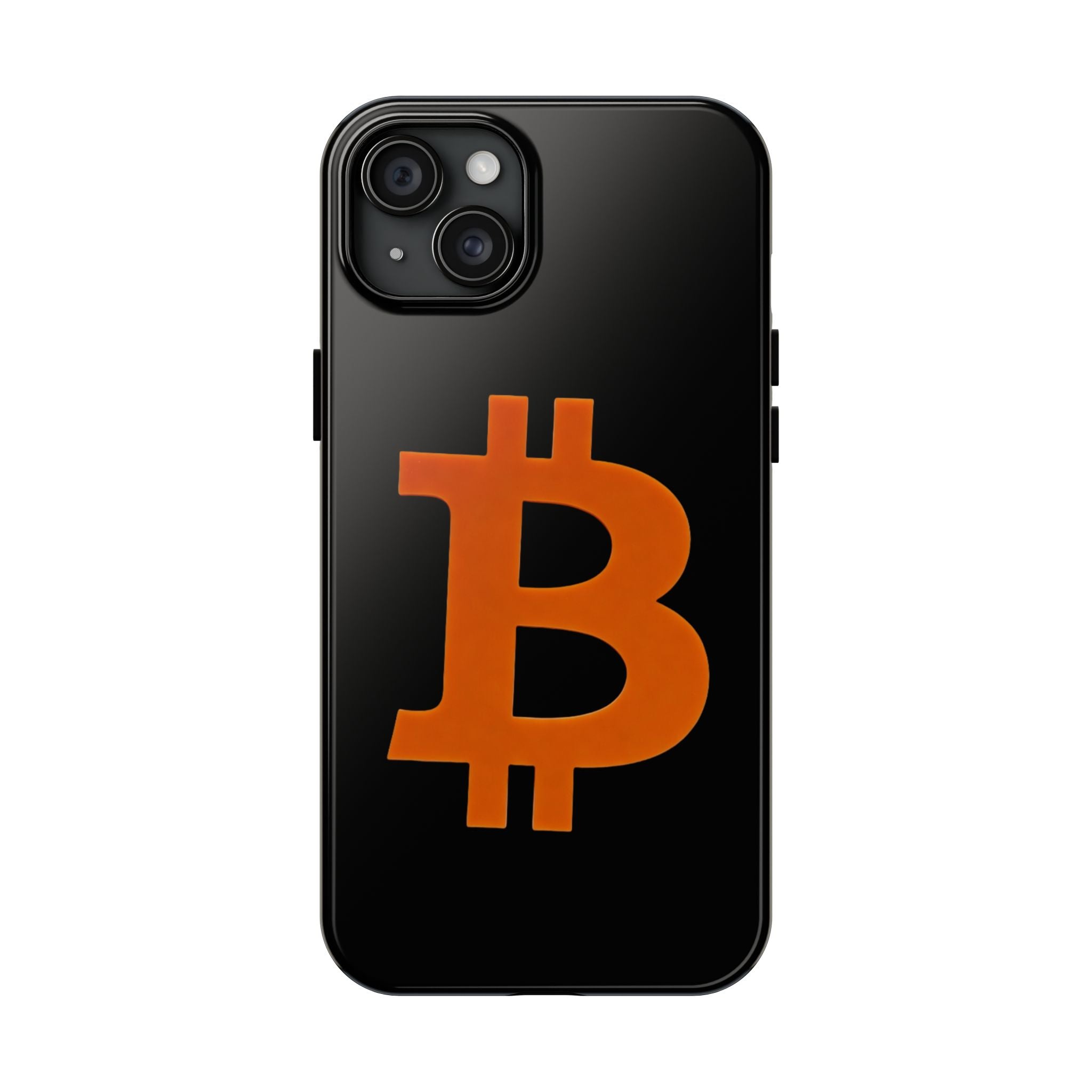 Bitcoin Orange Logo Black Phone Case