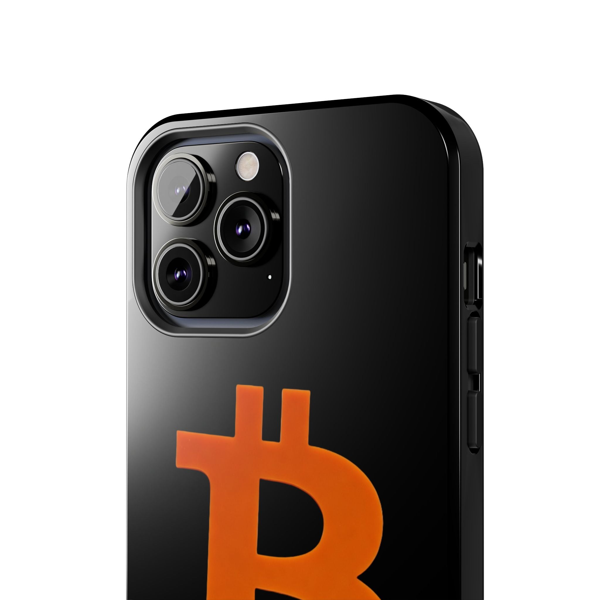 Bitcoin Orange Logo Black Phone Case