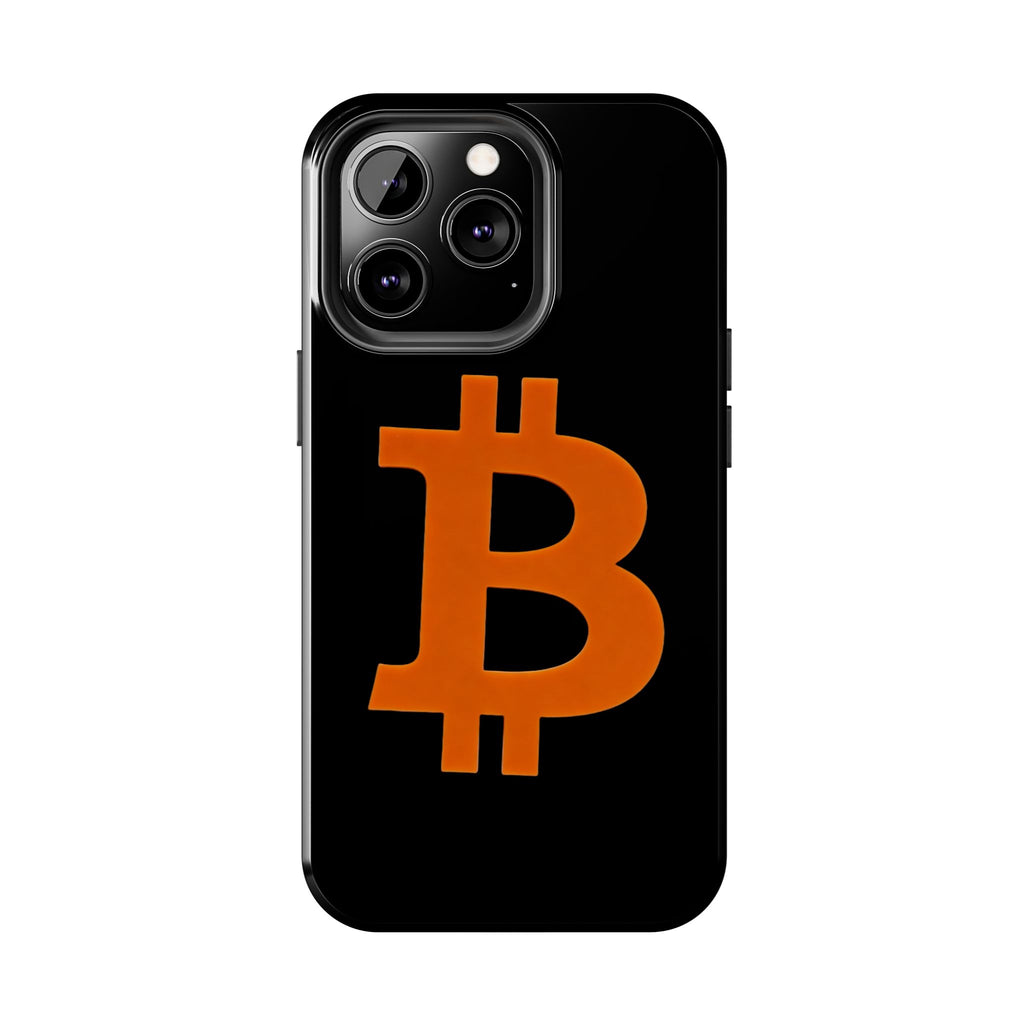 Bitcoin Orange Logo Black Phone Case