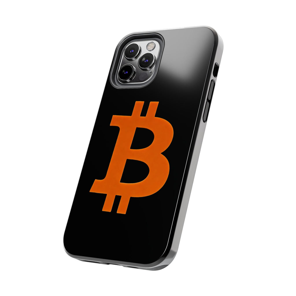 Bitcoin Orange Logo Black Phone Case