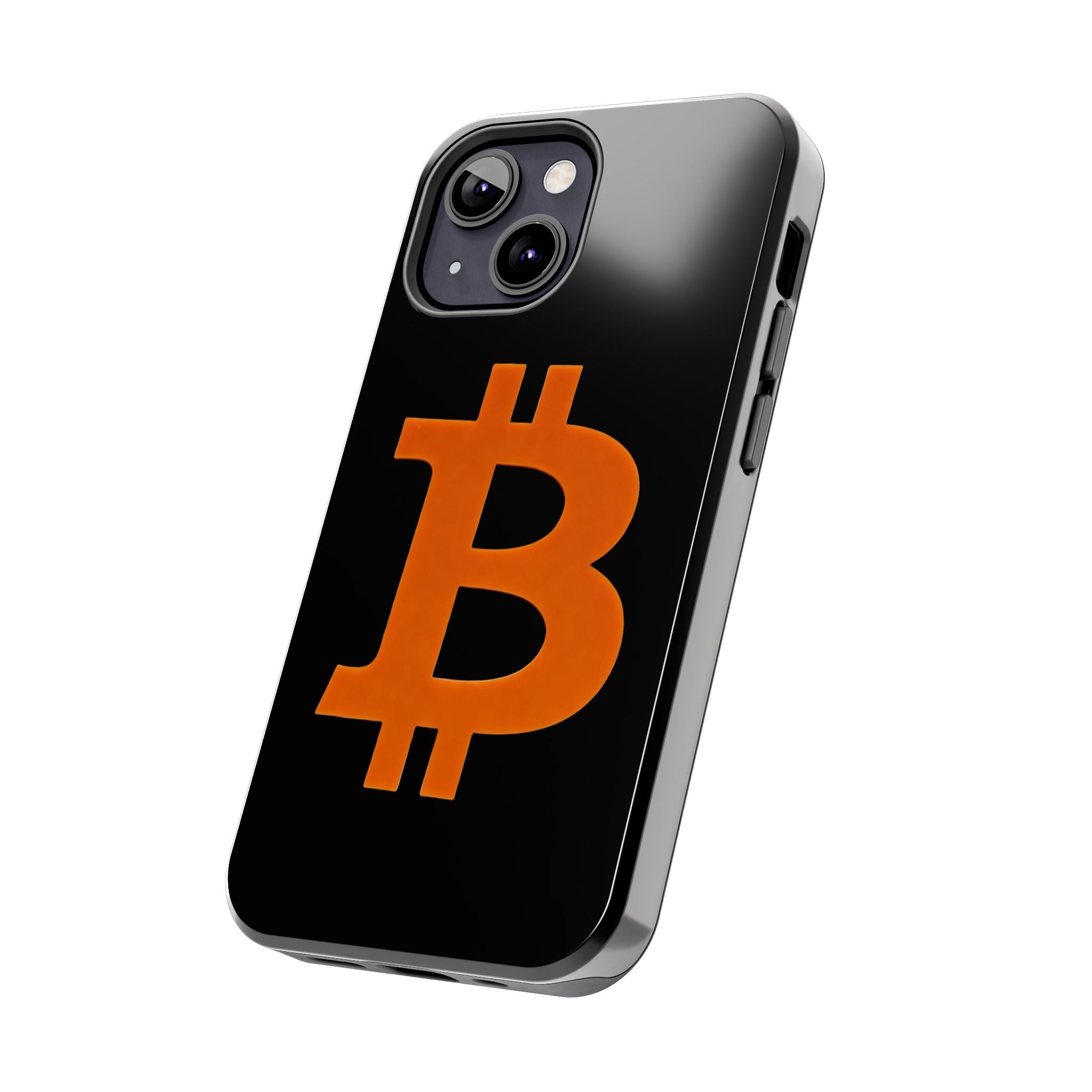 Bitcoin Orange Logo Black Phone Case