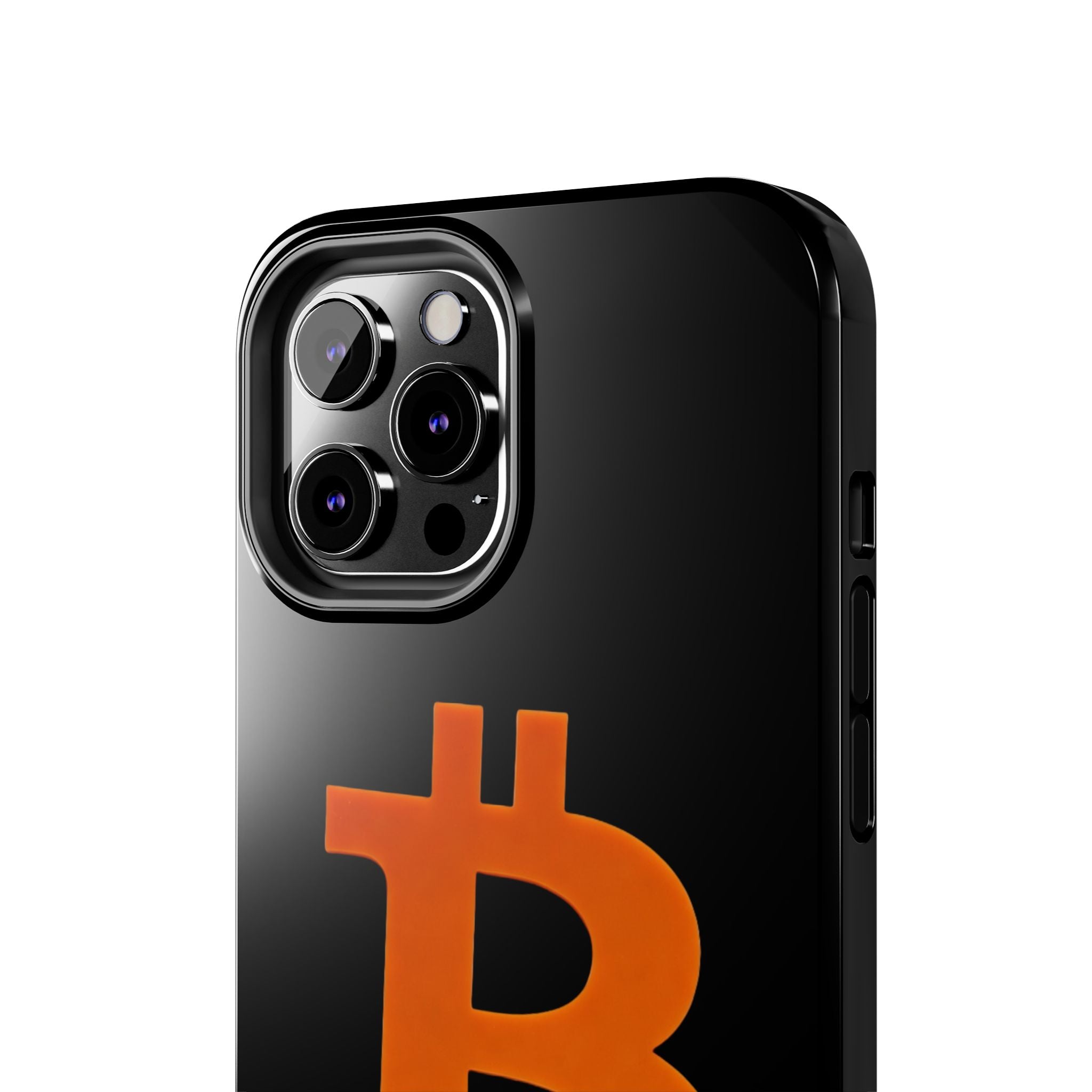 Bitcoin Orange Logo Black Phone Case