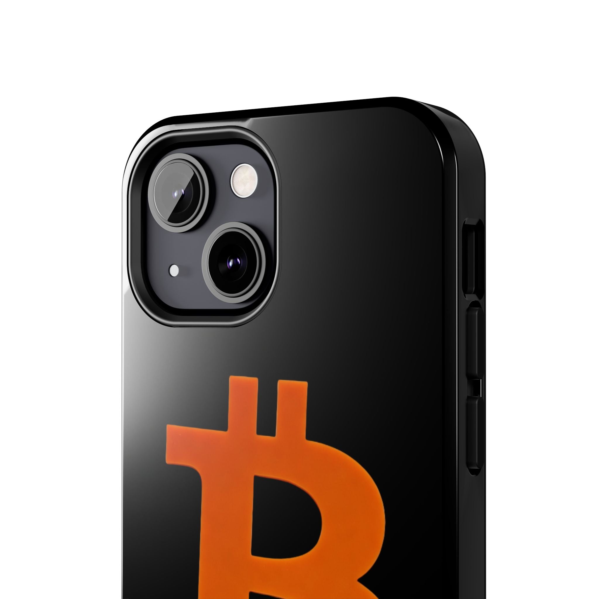 Bitcoin Orange Logo Black Phone Case