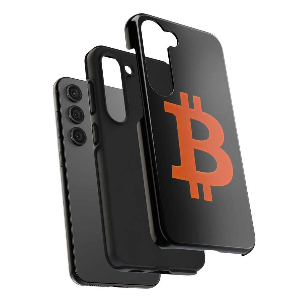 Bitcoin Orange Logo Black Phone Case