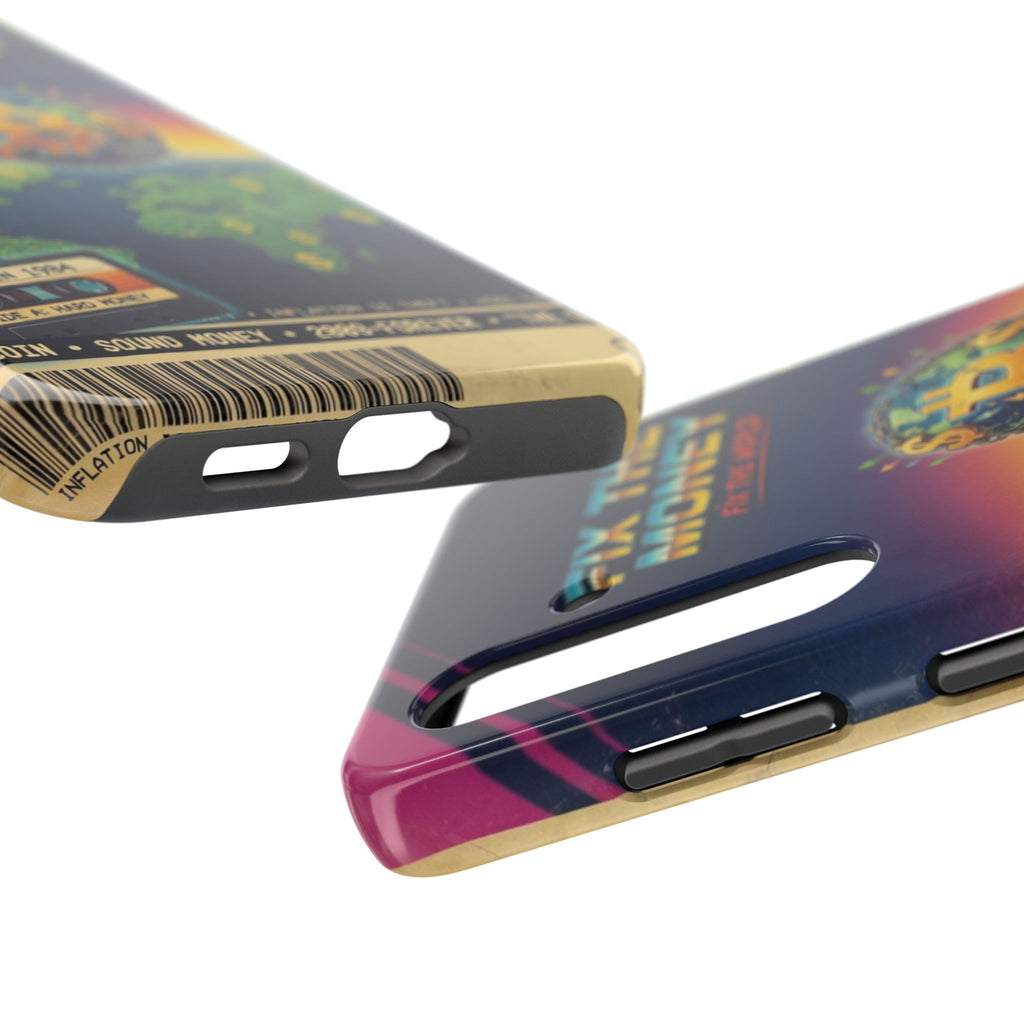 Retro Bitcoin Phone Case — "Fix the Money, Fix the World"