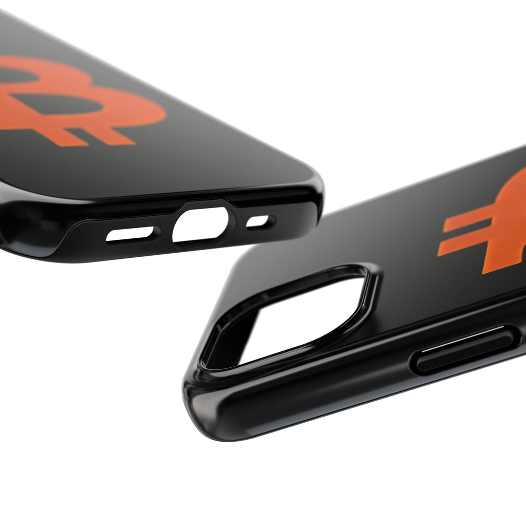 Bitcoin Orange Logo Black Phone Case