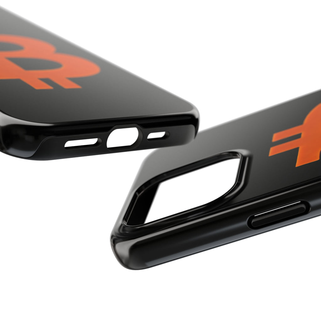 Bitcoin Orange Logo Black Phone Case