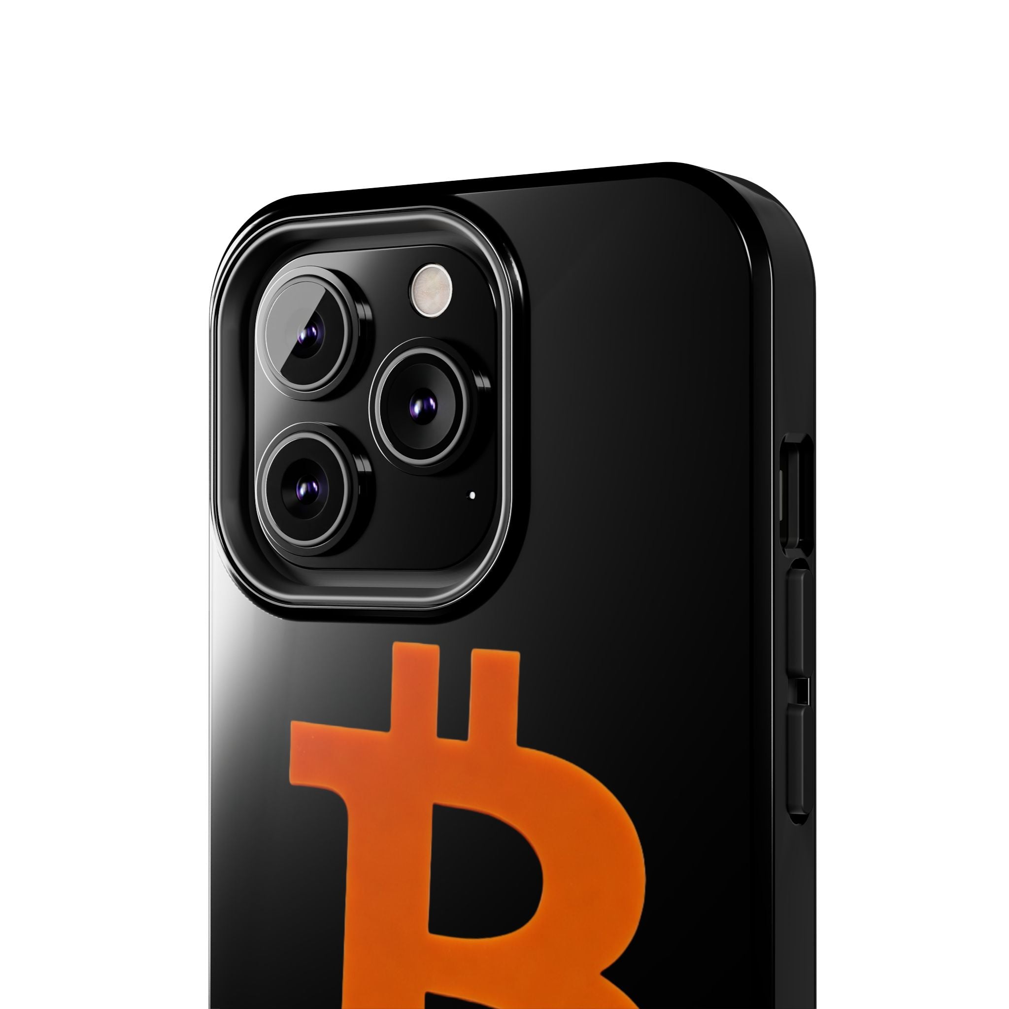 Bitcoin Orange Logo Black Phone Case