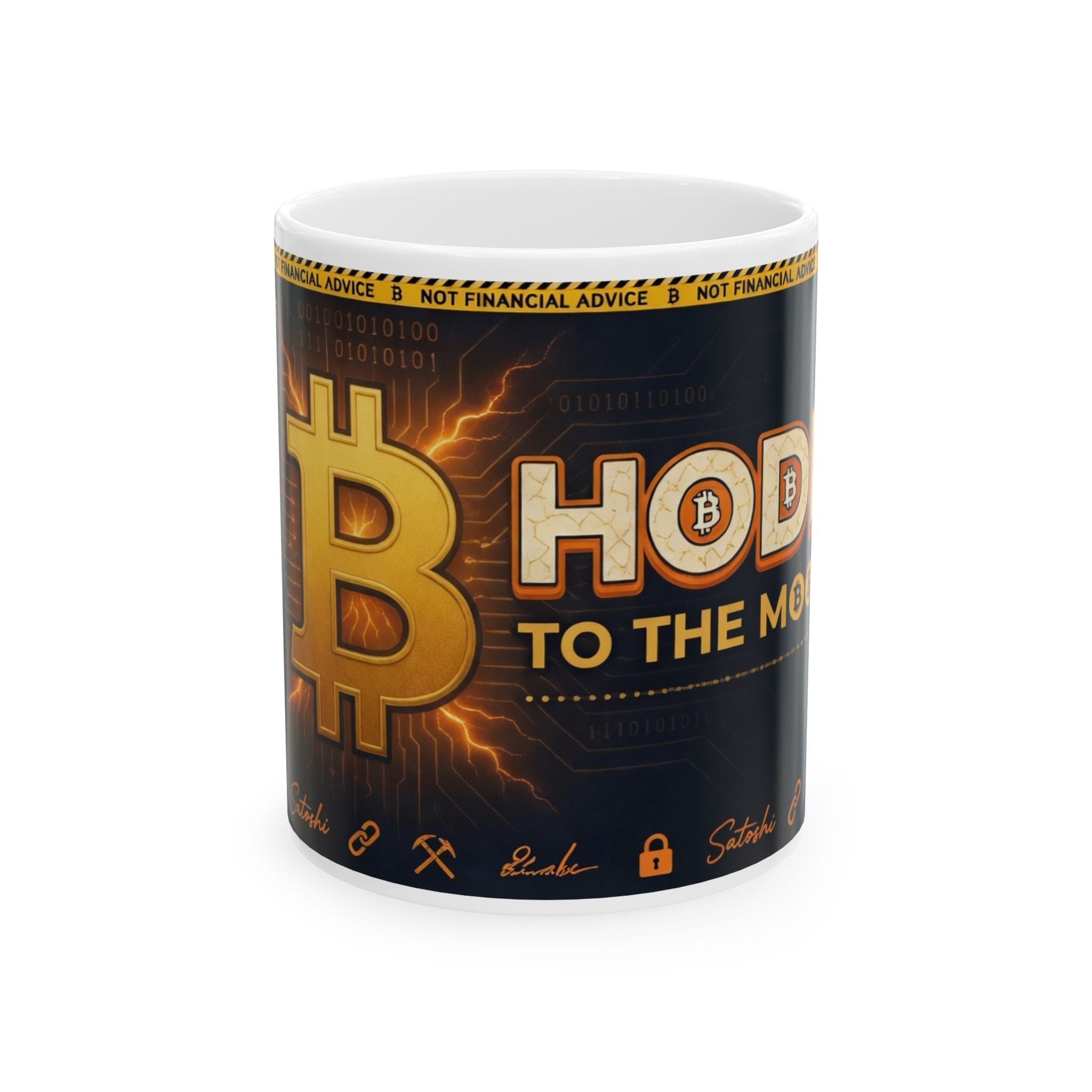HODL To The Moon Bitcoin Mug | Cryptocurrency Ceramic Coffee Cup