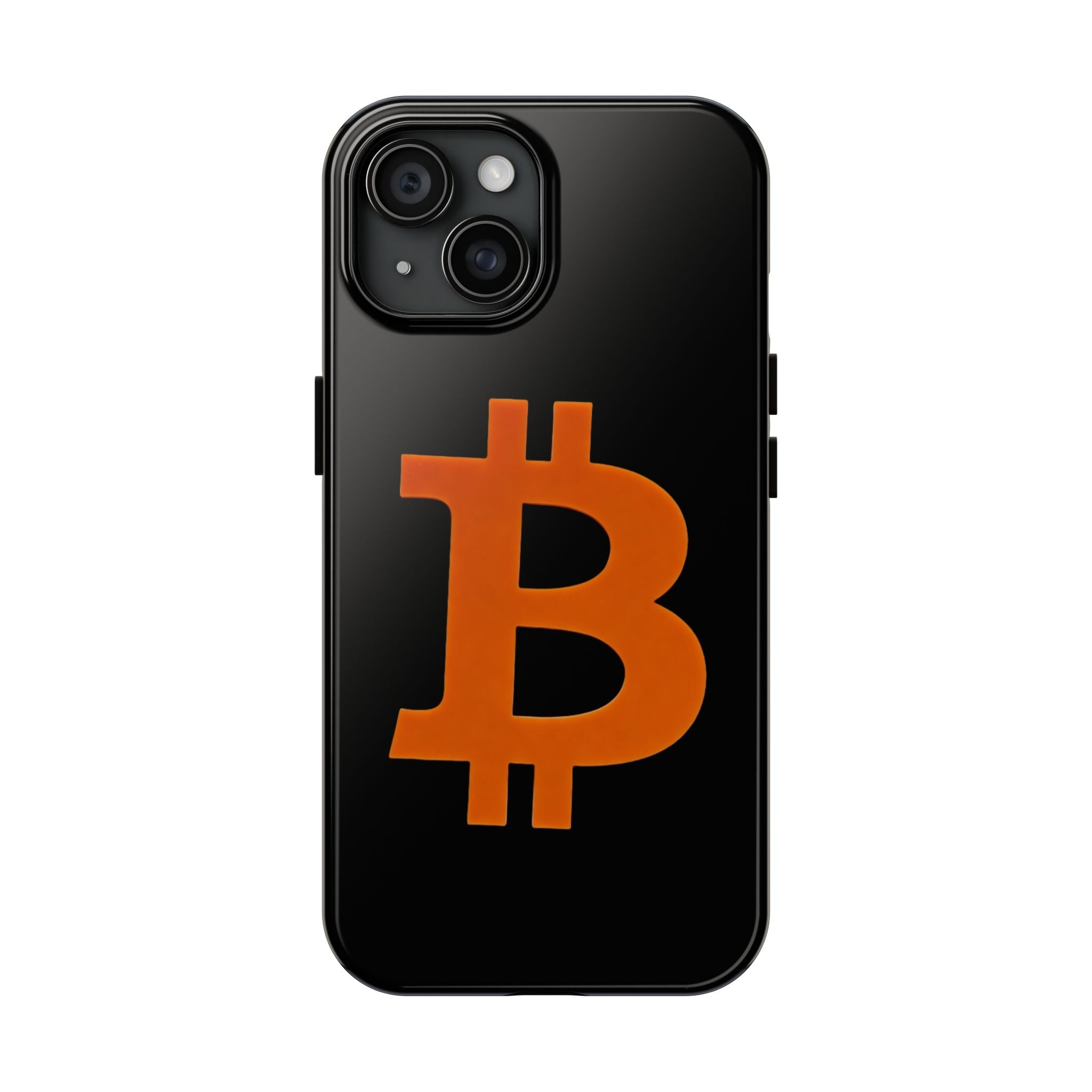 Bitcoin Orange Logo Black Phone Case