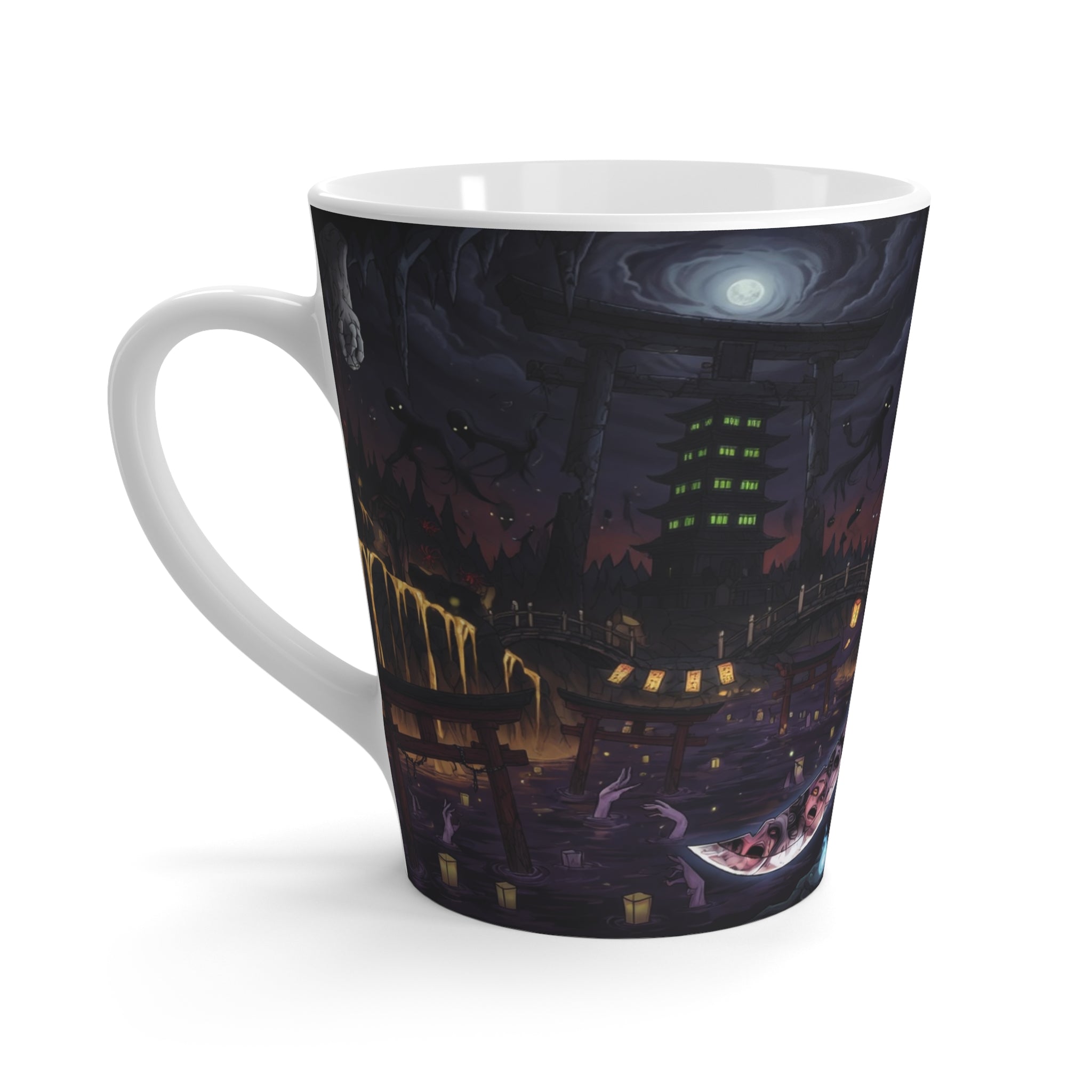 Undead Girl Warrior Latte Mug — Anime Underworld Design